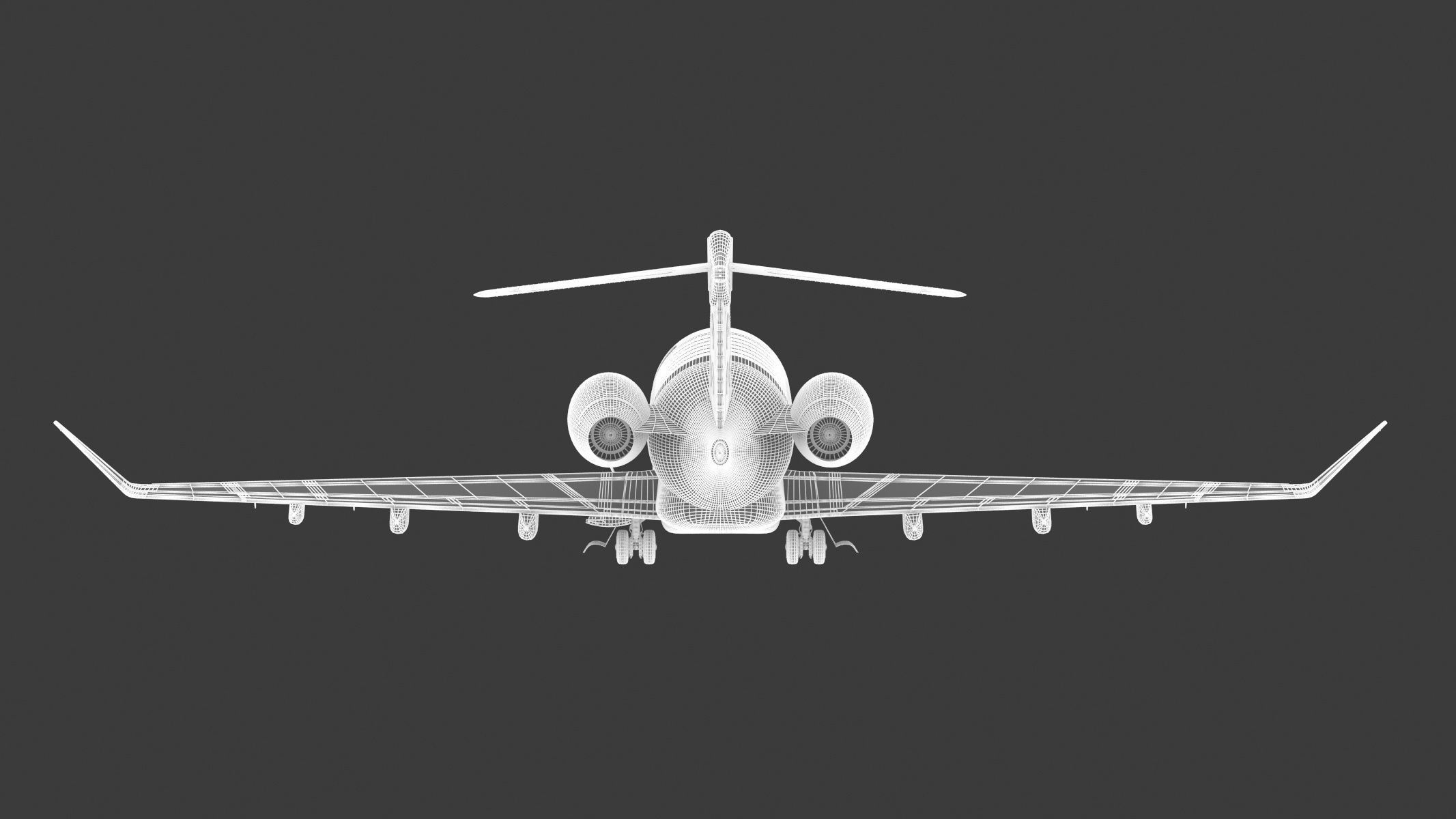 Bombardier Challenger 350 with Interior and Cockpit 3D model_29