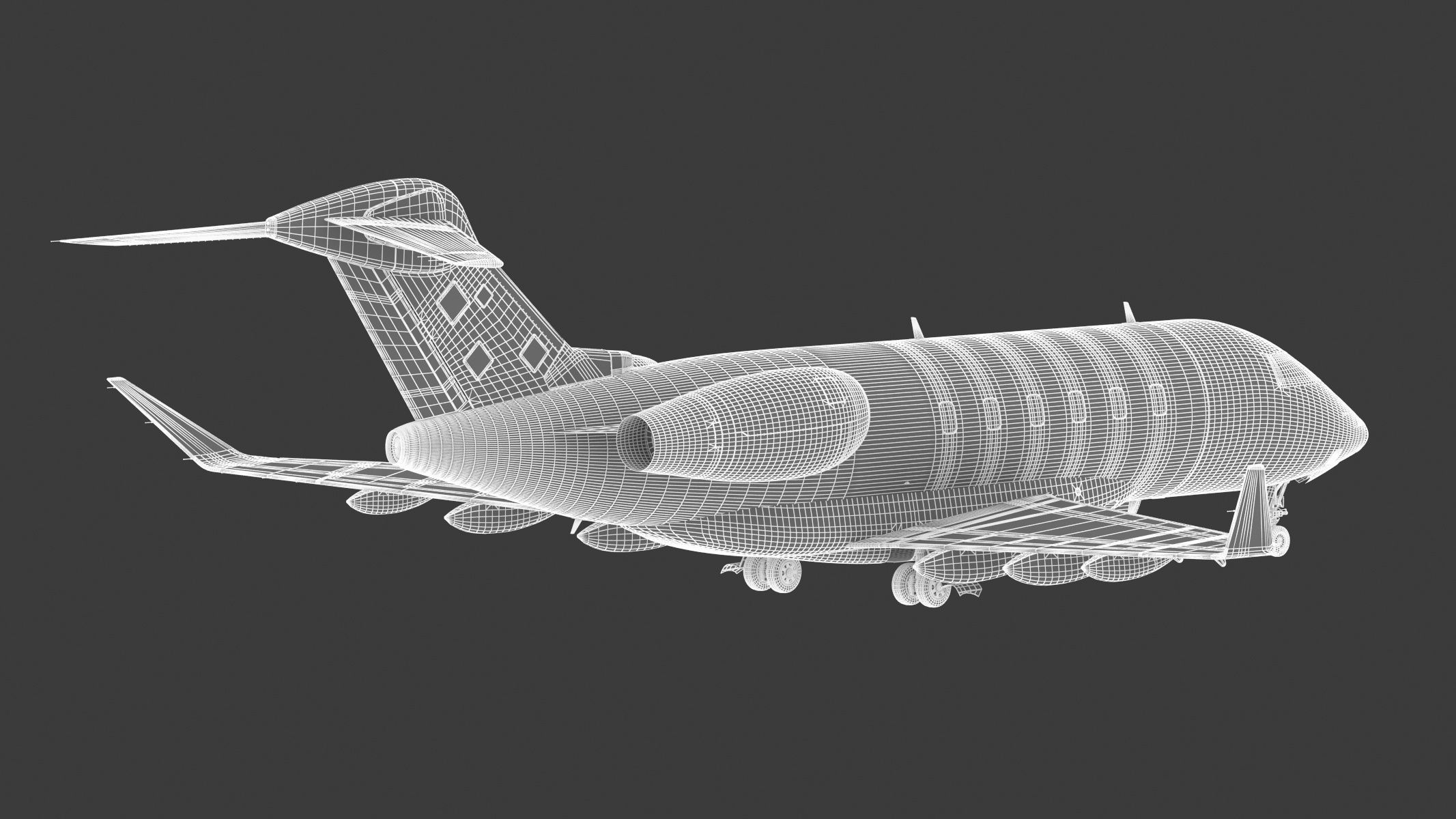 Bombardier Challenger 350 with Interior and Cockpit 3D model_32