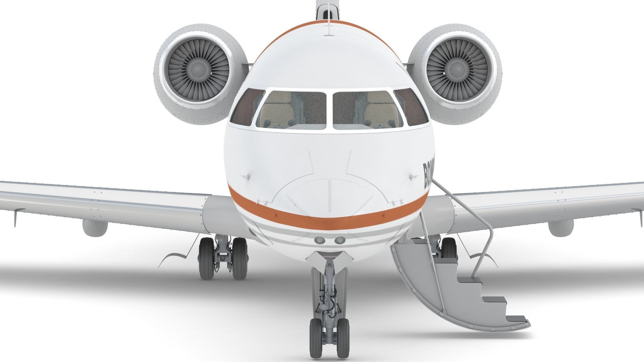 Bombardier Challenger 350 with Interior and Cockpit 3D model_9