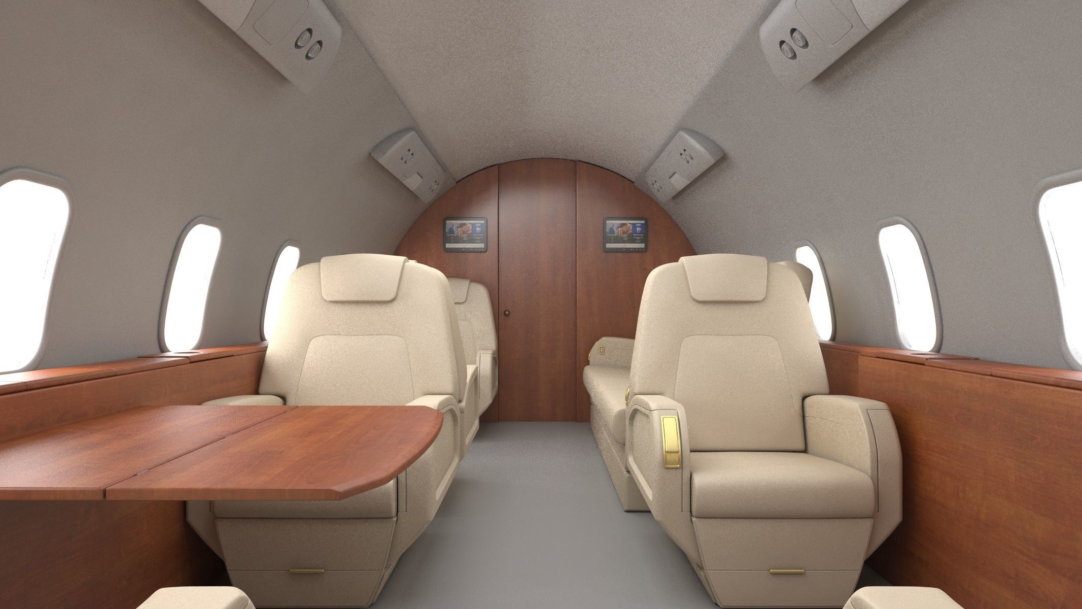 Bombardier Challenger 350 with Interior and Cockpit 3D model_21