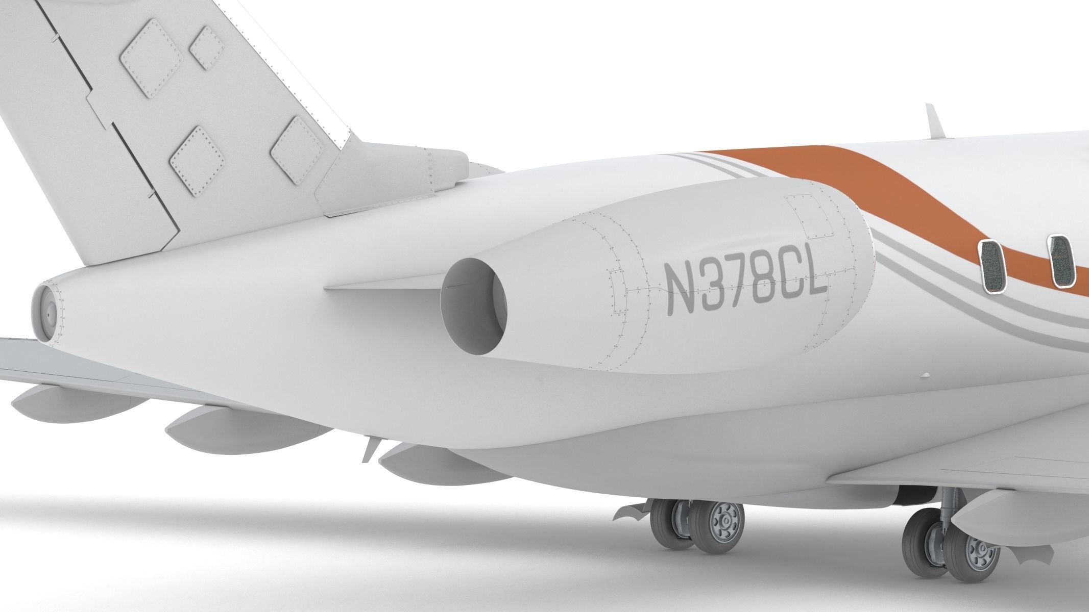 Bombardier Challenger 350 with Interior and Cockpit 3D model_14