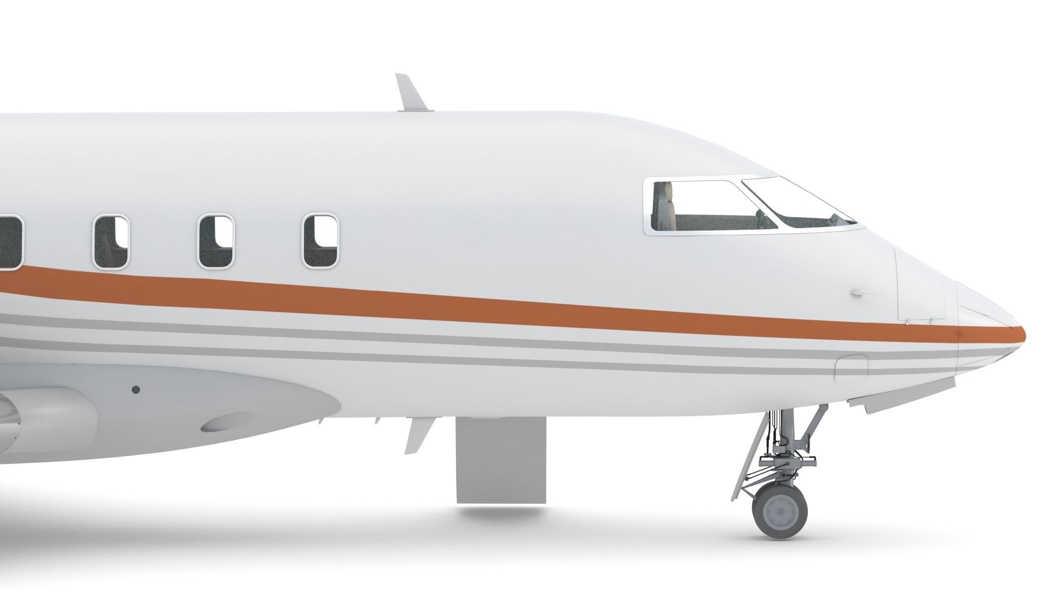 Bombardier Challenger 350 with Interior and Cockpit 3D model_11