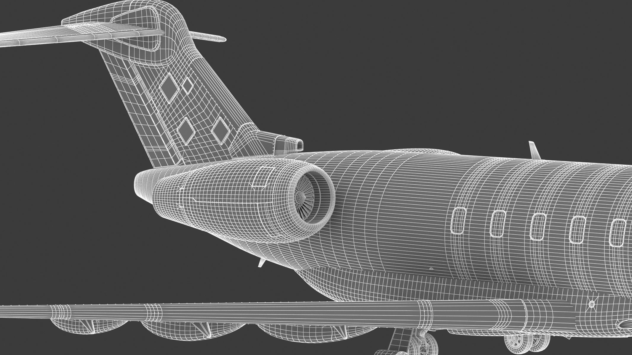 Bombardier Challenger 350 with Interior and Cockpit 3D model_40