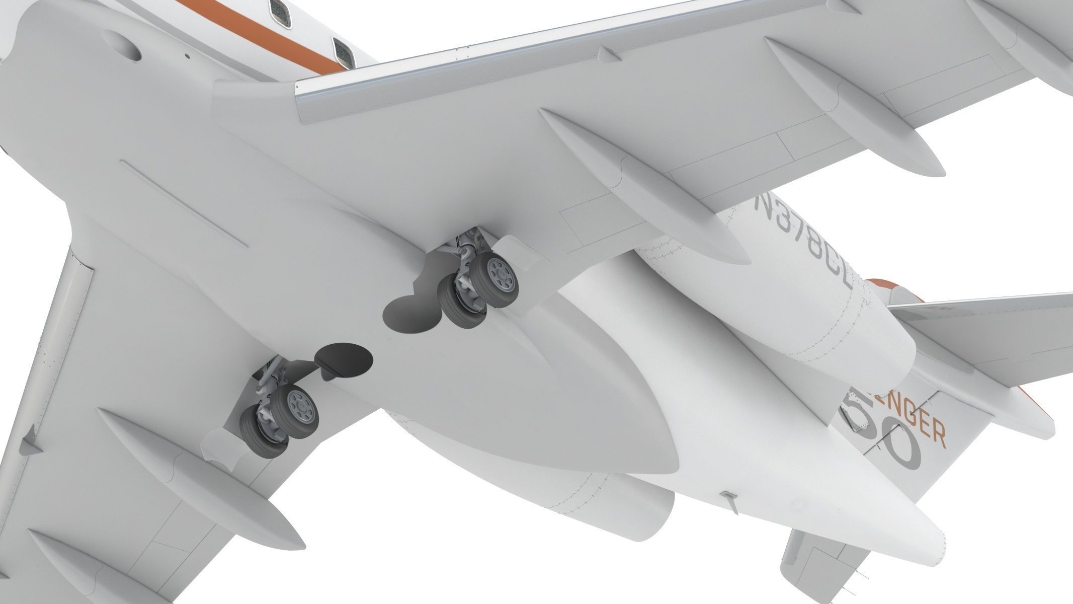 Bombardier Challenger 350 with Interior and Cockpit 3D model_19