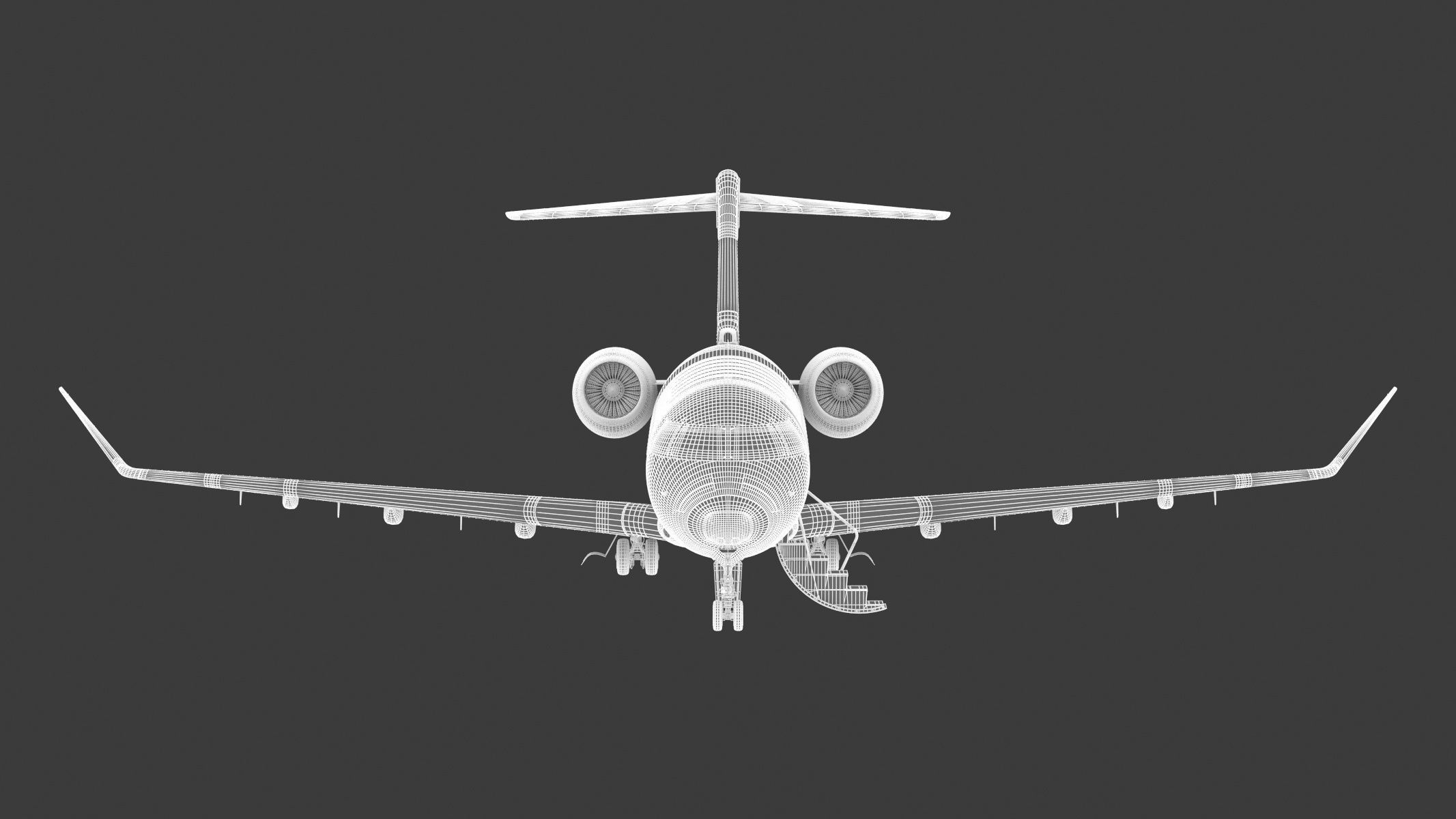 Bombardier Challenger 350 with Interior and Cockpit 3D model_25