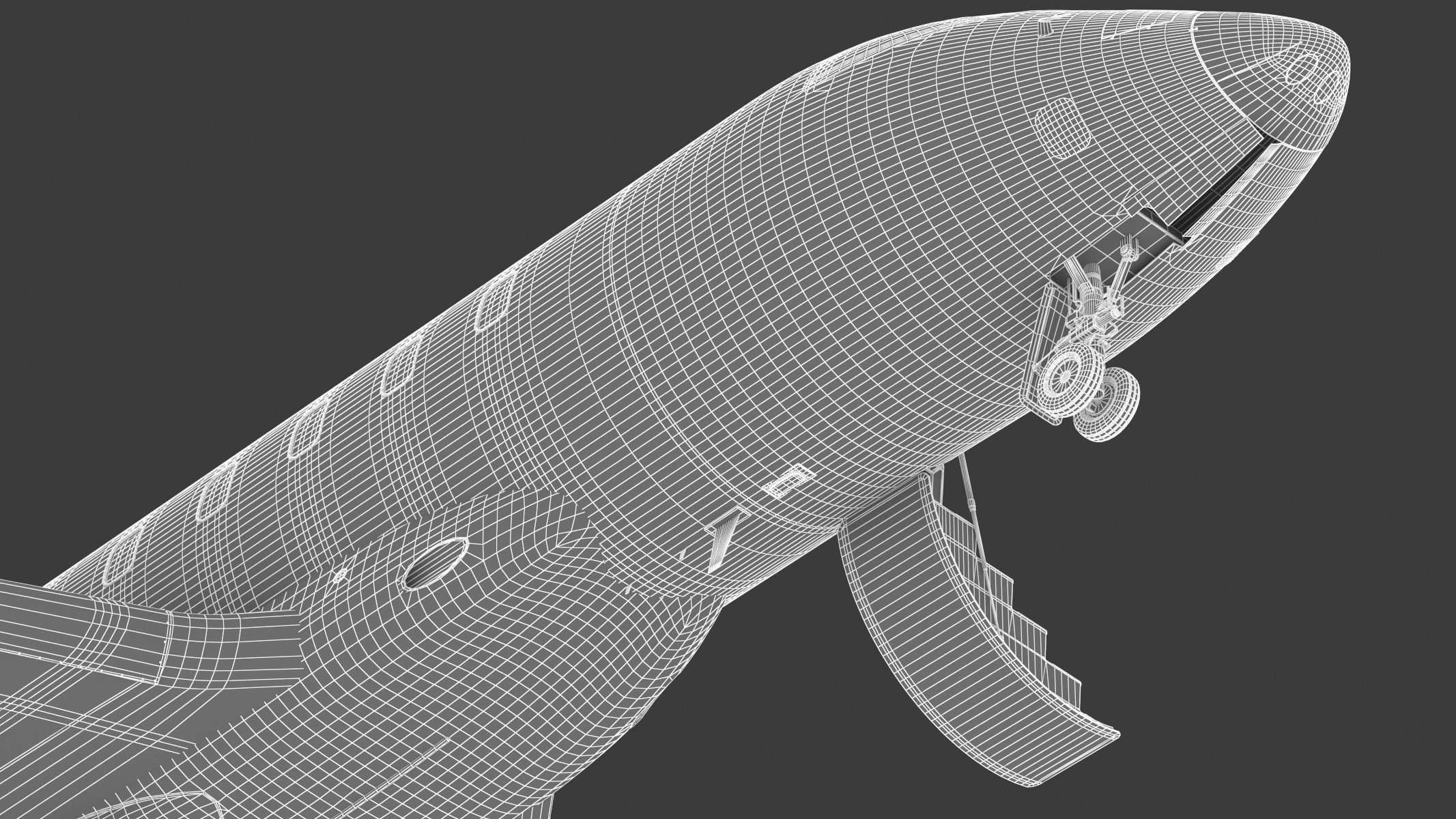 Bombardier Challenger 350 with Interior and Cockpit 3D model_45