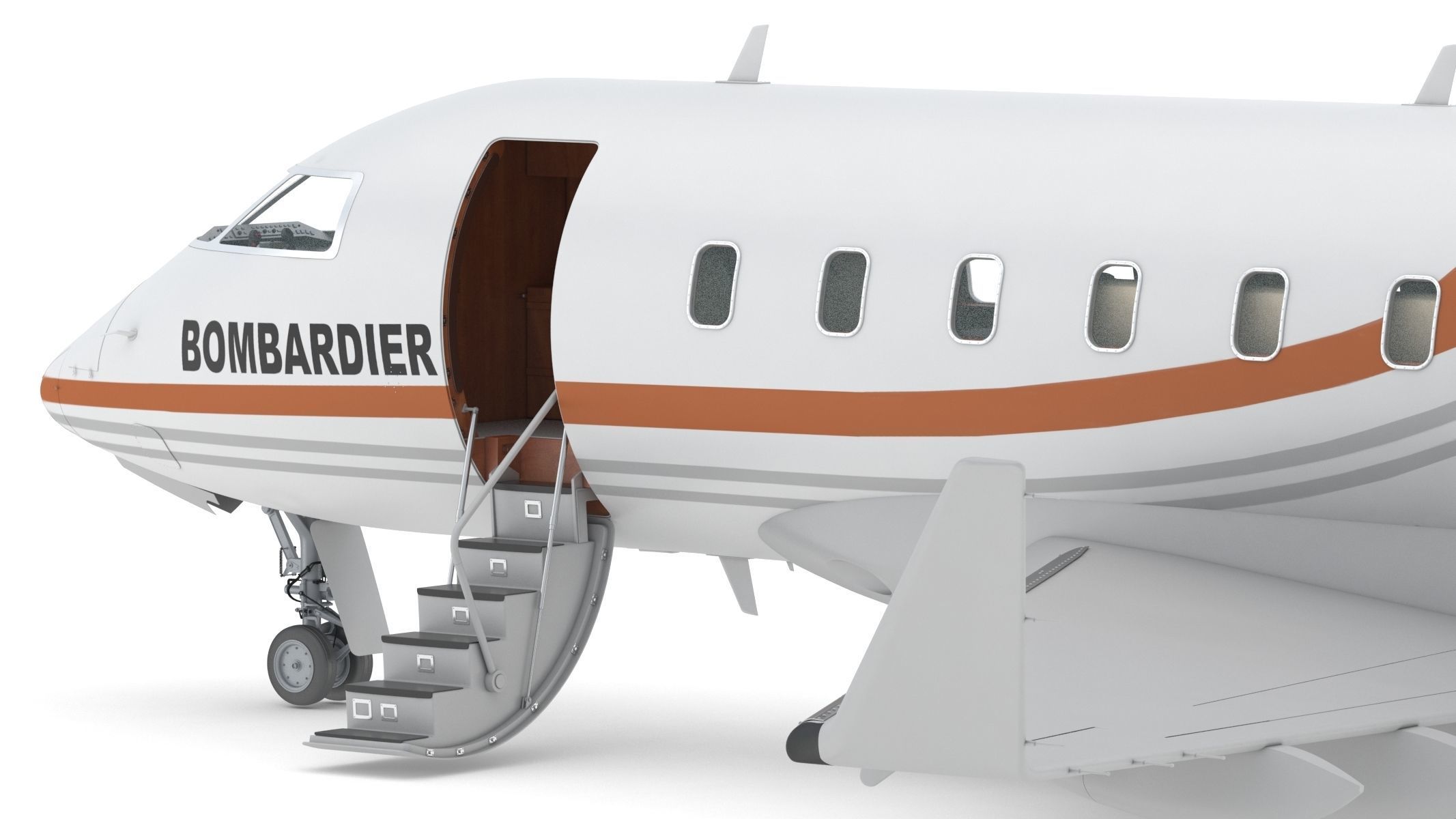 Bombardier Challenger 350 with Interior and Cockpit 3D model_20