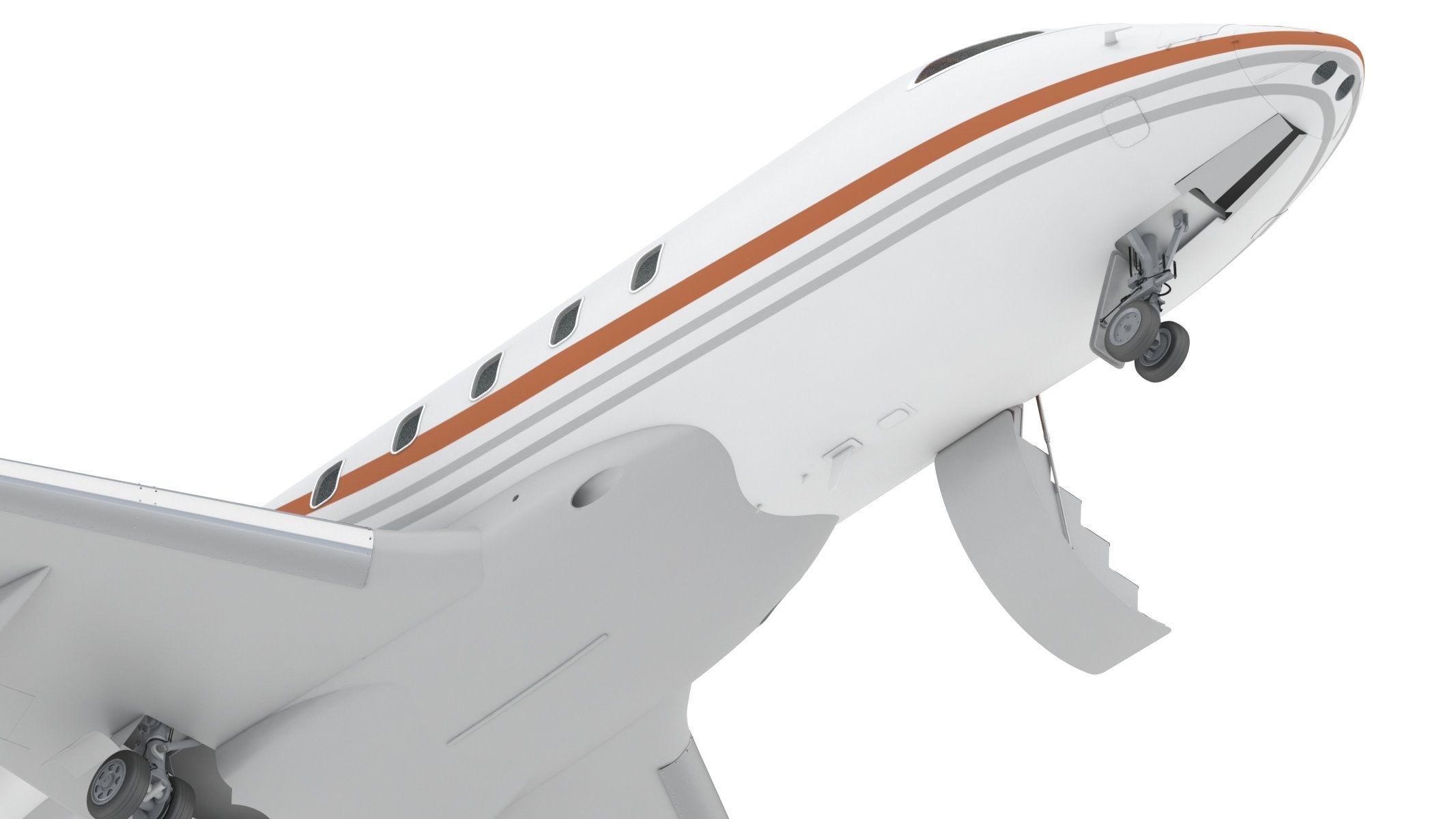 Bombardier Challenger 350 with Interior and Cockpit 3D model_18