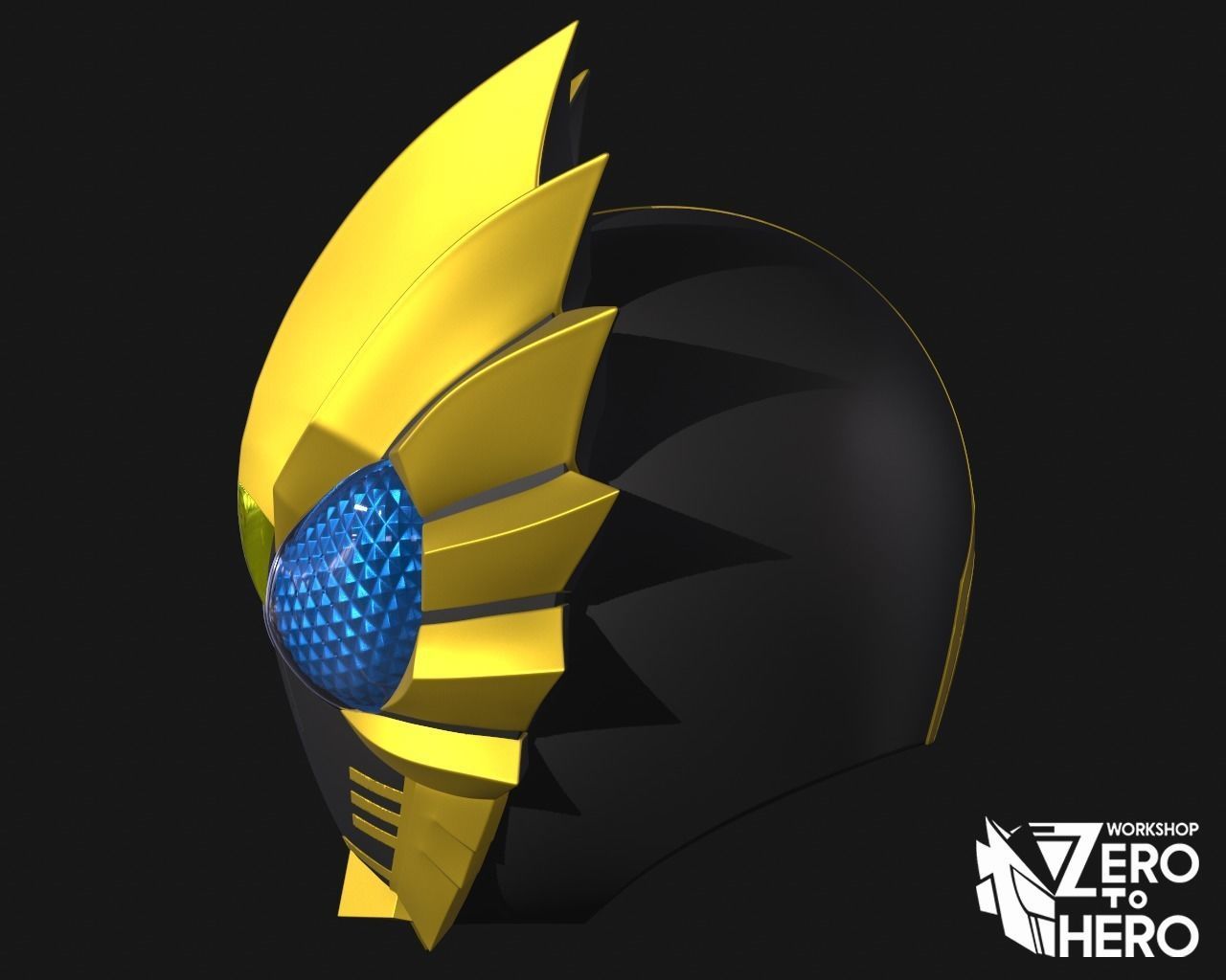 Kamen Rider 000 LaToraTa Combo Helmet 3D print model_2