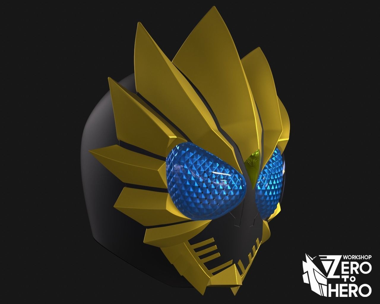 Kamen Rider 000 LaToraTa Combo Helmet 3D print model_4