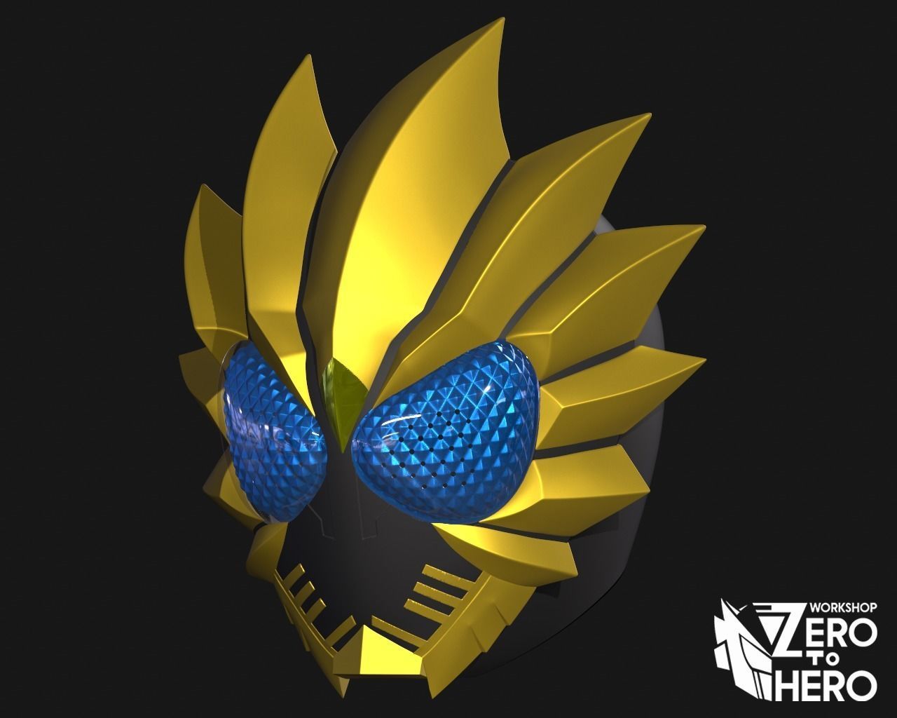 Kamen Rider 000 LaToraTa Combo Helmet 3D print model_1