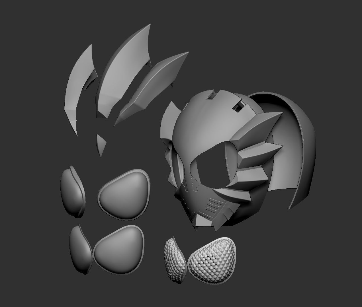 Kamen Rider 000 LaToraTa Combo Helmet 3D print model_8