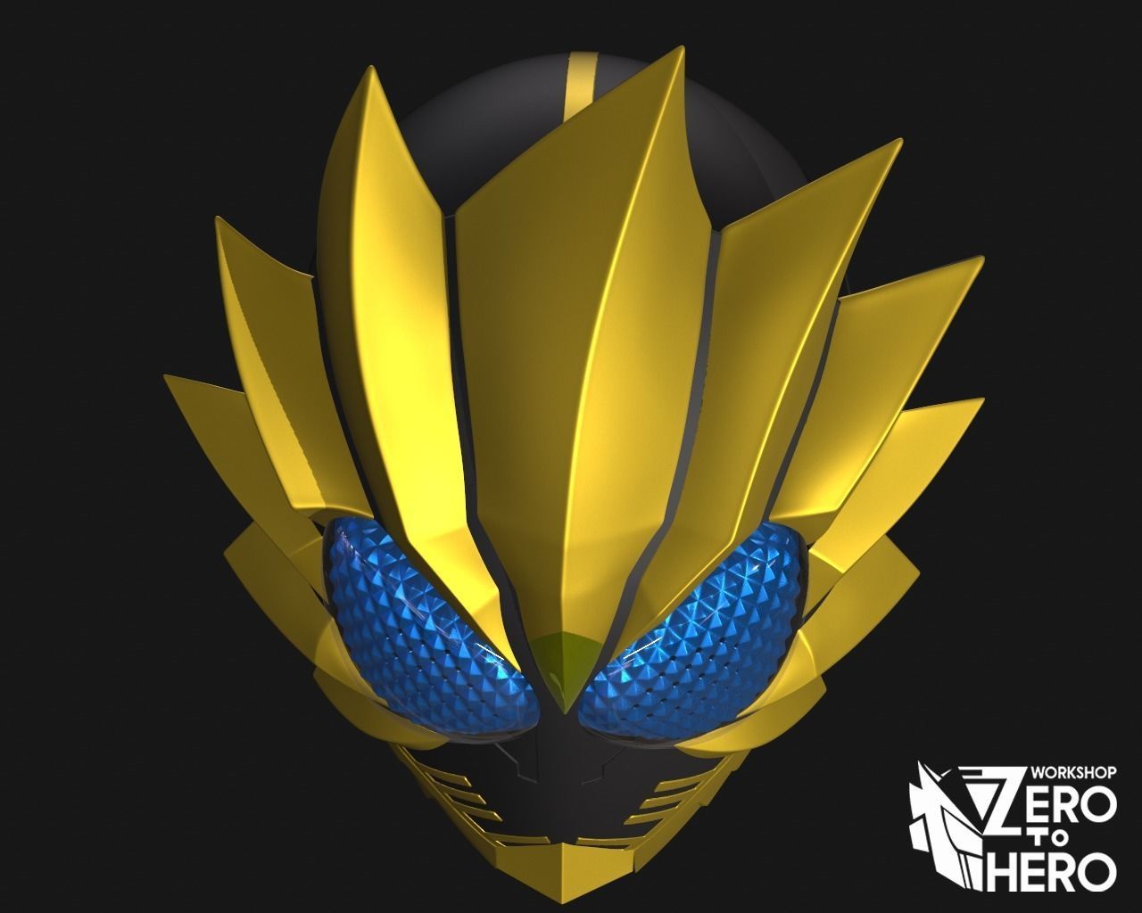 Kamen Rider 000 LaToraTa Combo Helmet 3D print model_3