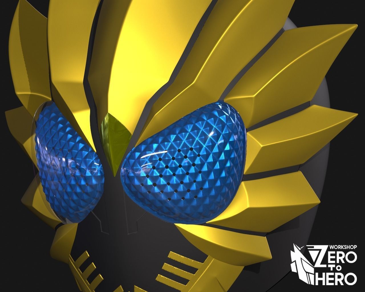 Kamen Rider 000 LaToraTa Combo Helmet 3D print model_7