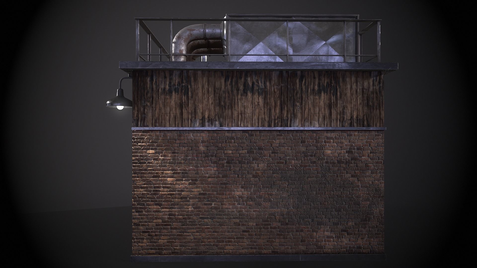 Utility Substation - City Building  Low-poly 3D model_8