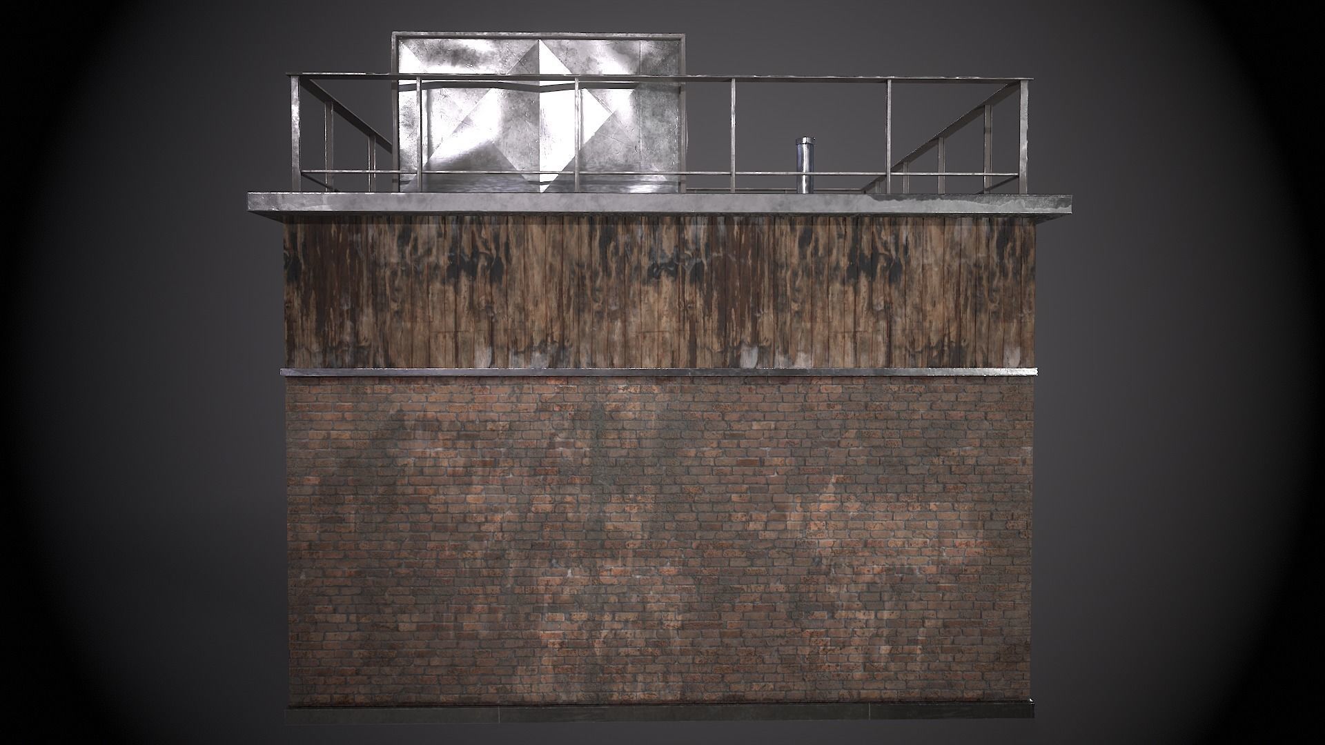 Utility Substation - City Building  Low-poly 3D model_12