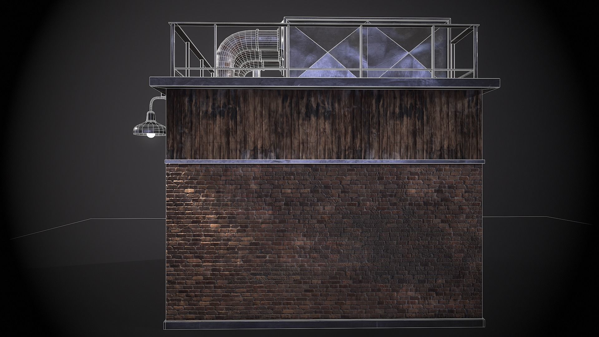 Utility Substation - City Building  Low-poly 3D model_9