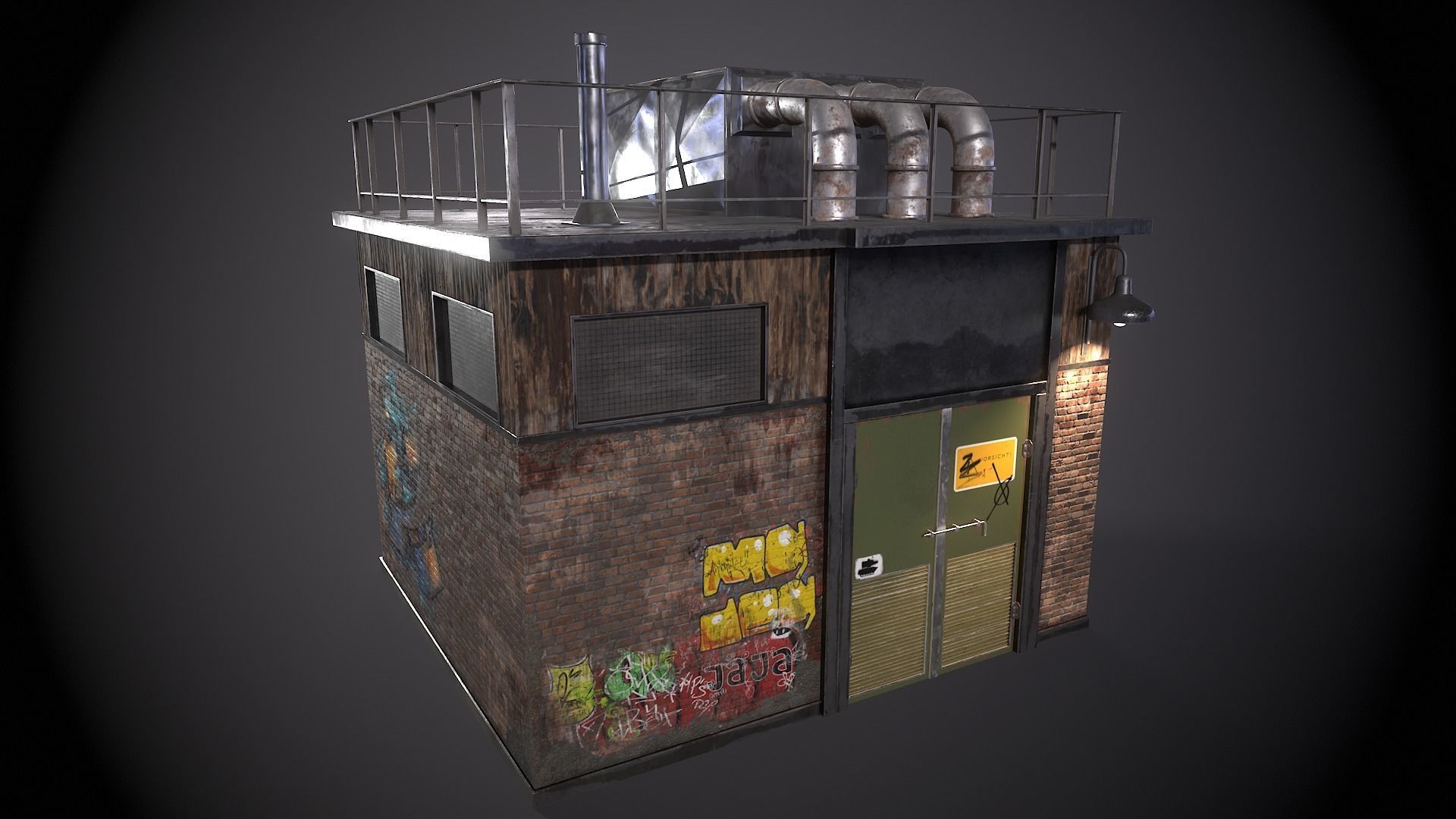 Utility Substation - City Building  Low-poly 3D model_2