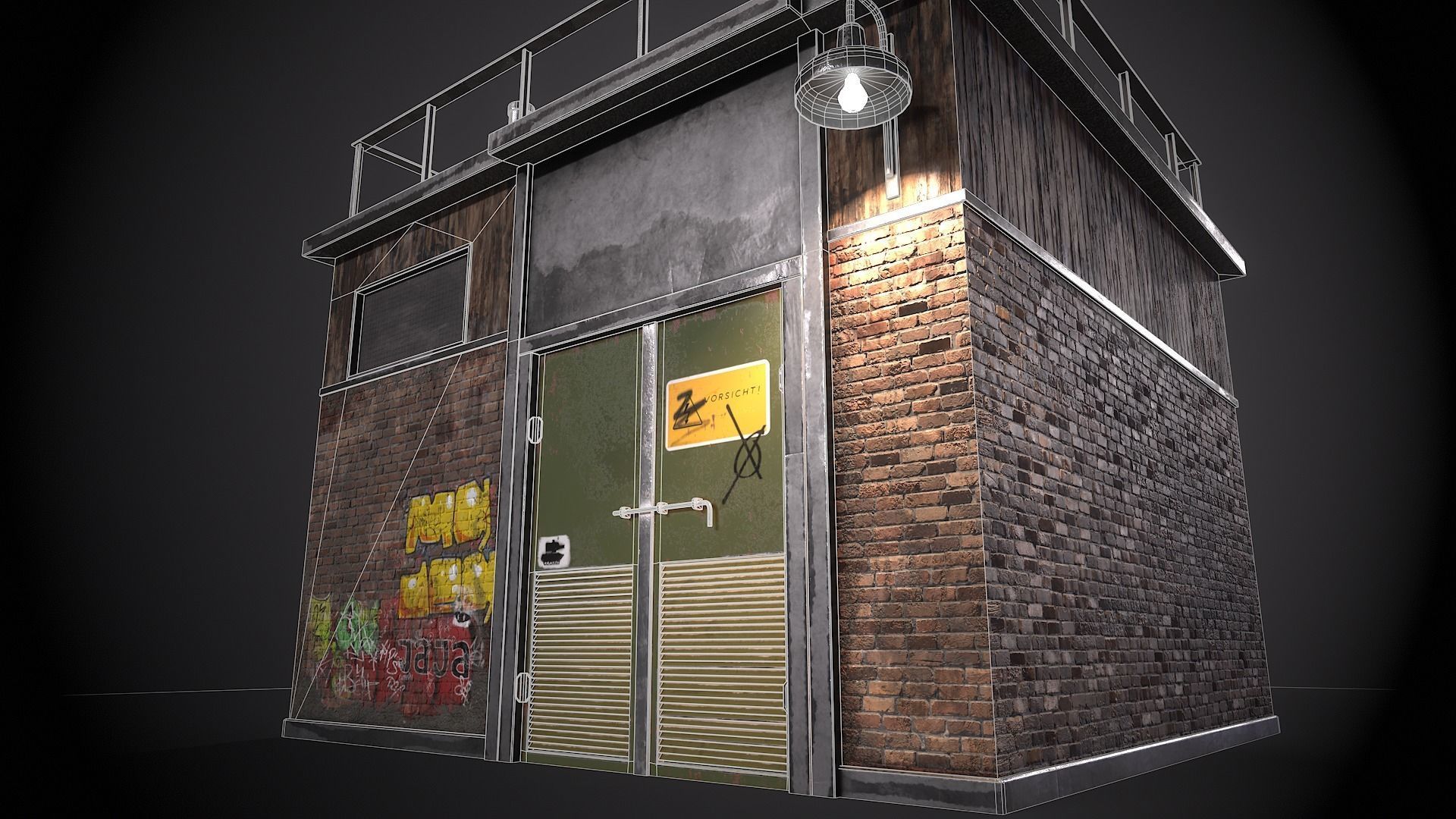 Utility Substation - City Building  Low-poly 3D model_19