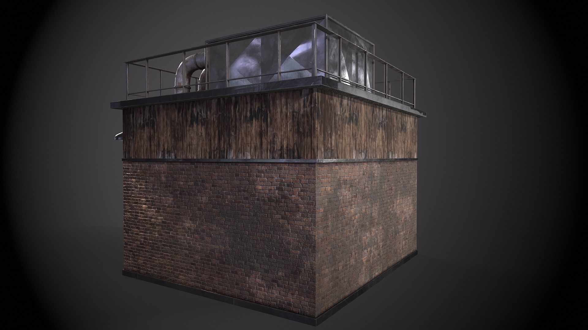 Utility Substation - City Building  Low-poly 3D model_10