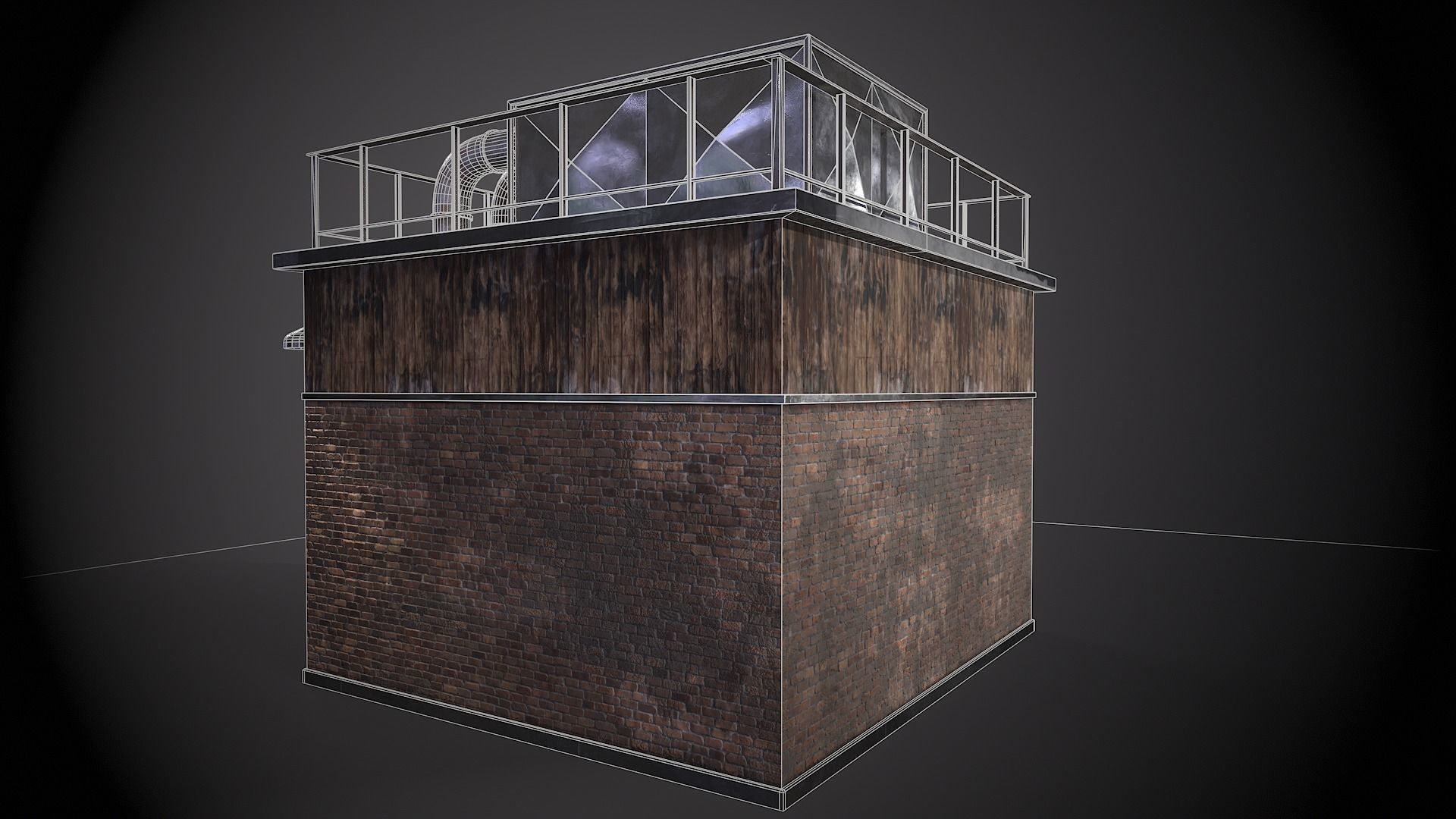 Utility Substation - City Building  Low-poly 3D model_11