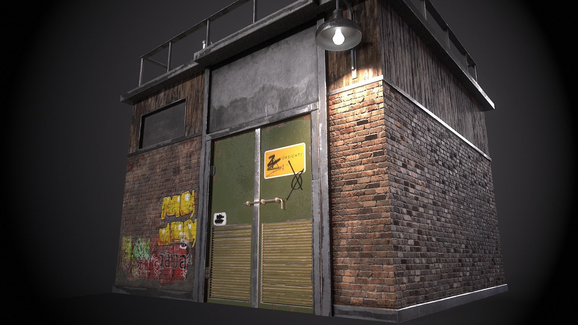 Utility Substation - City Building  Low-poly 3D model_18