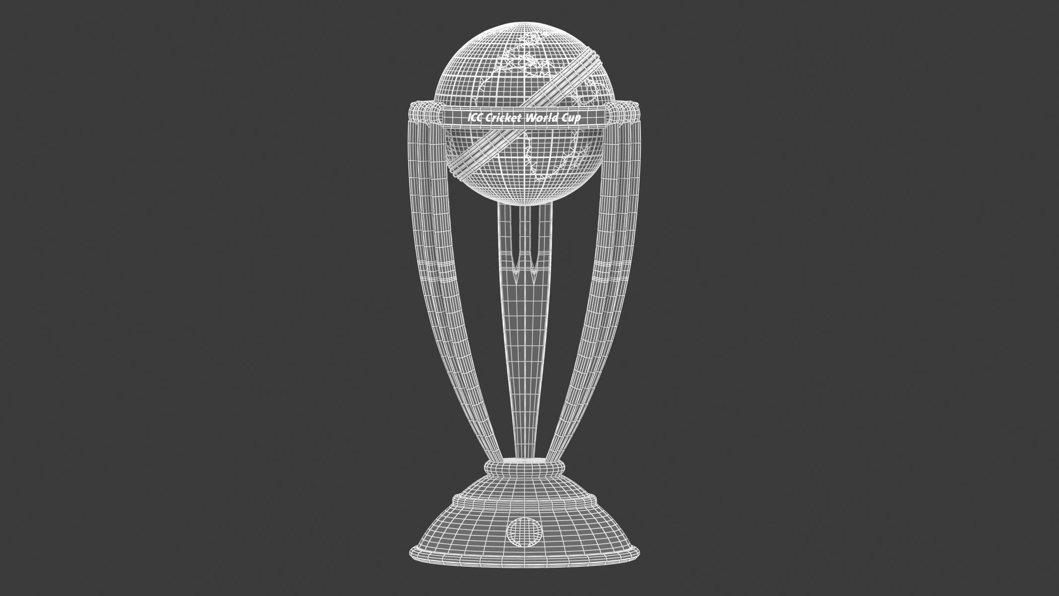 Cricket World Cup Trophy 3D model_5