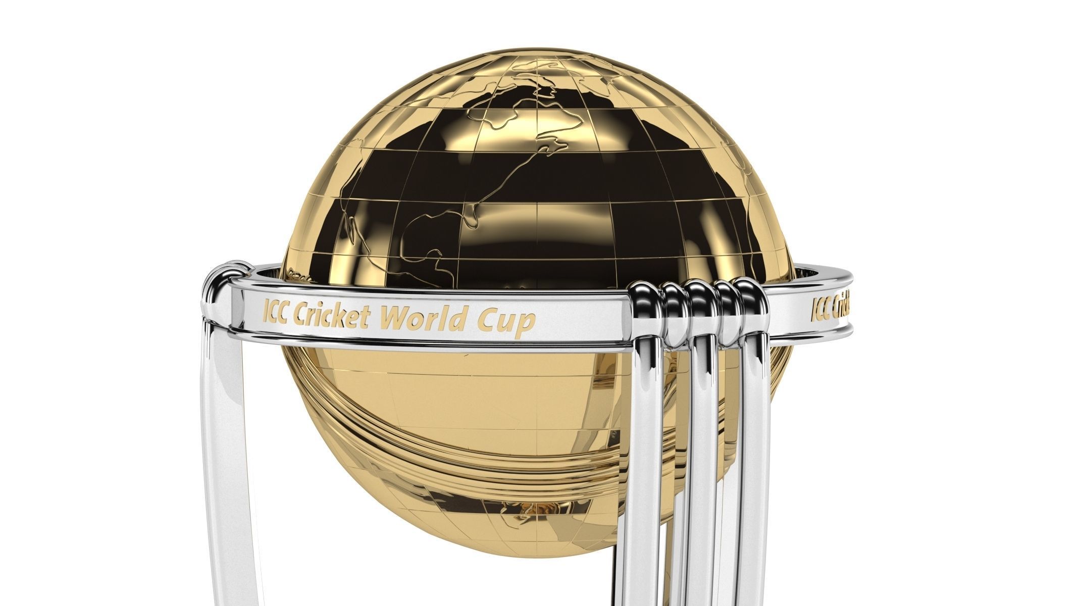 Cricket World Cup Trophy 3D model_2