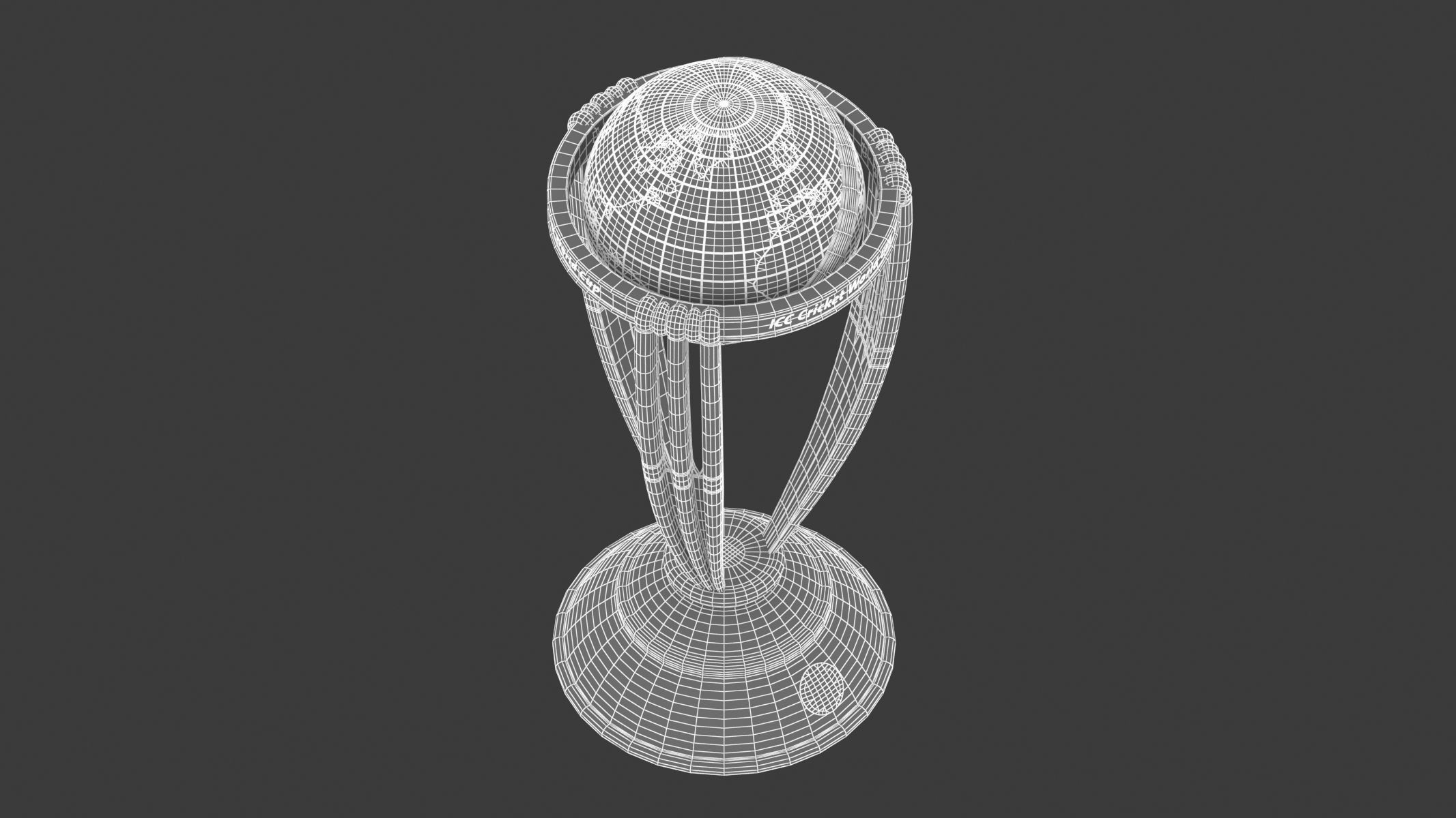 Cricket World Cup Trophy 3D model_6