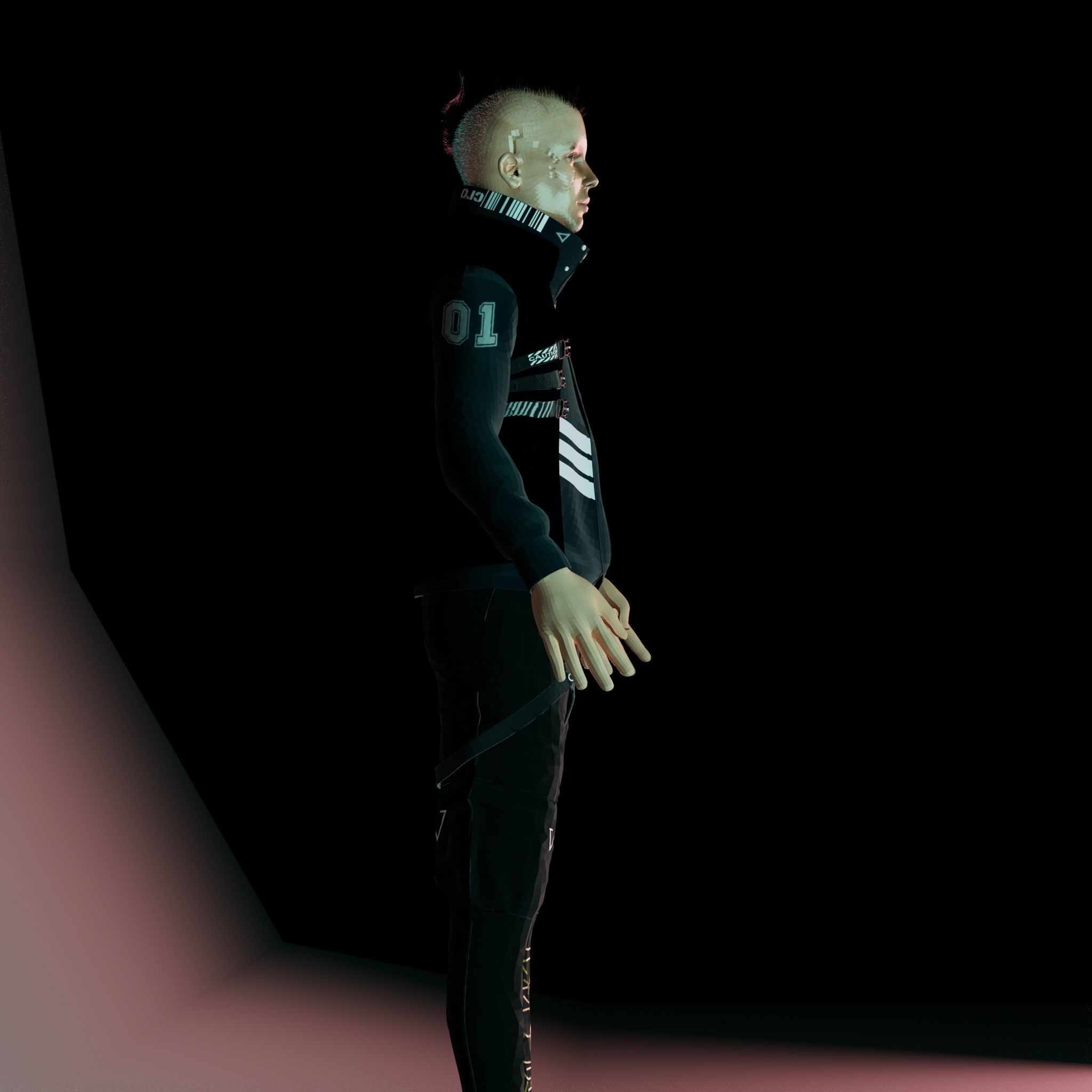 CYBORG Low-poly 3D model_13