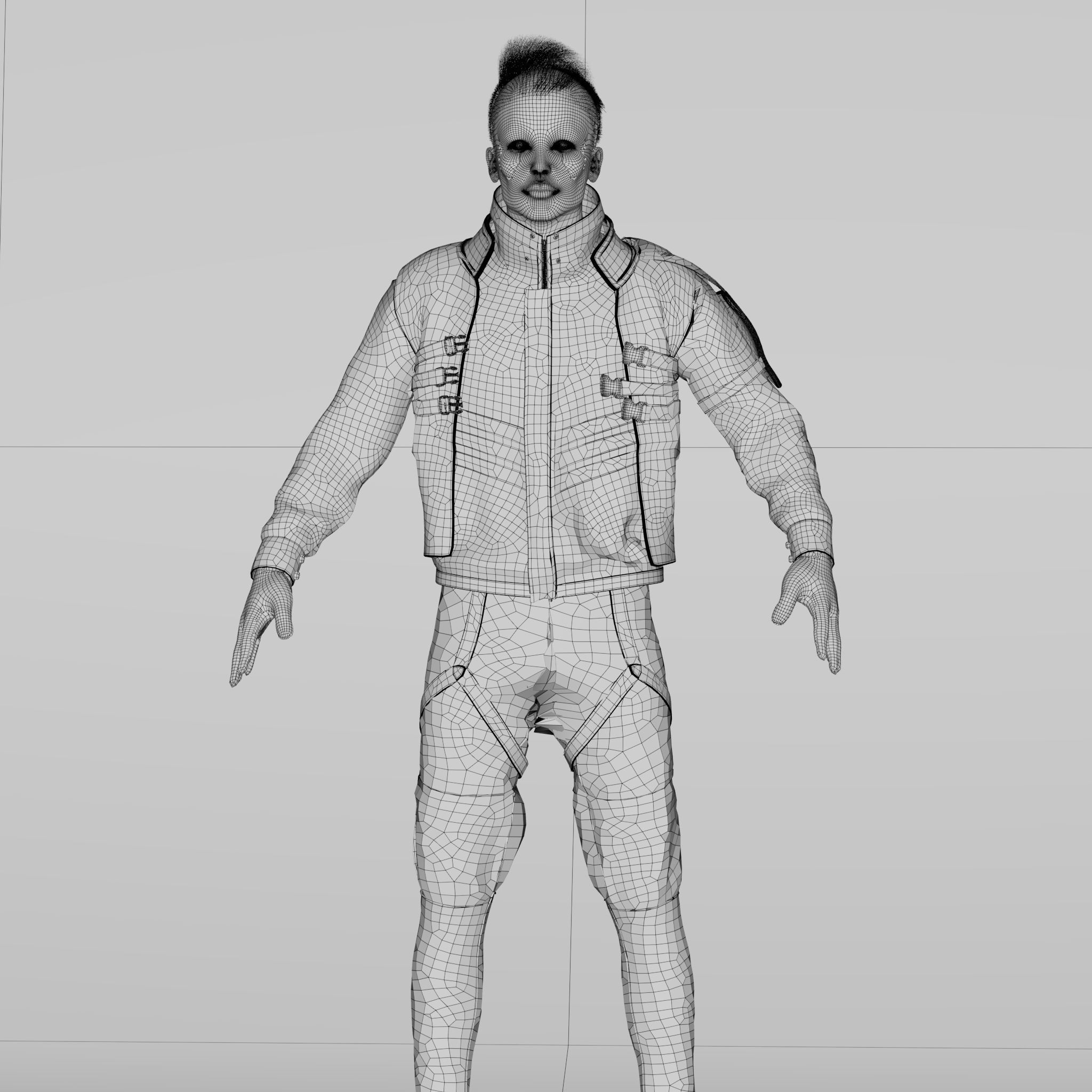 CYBORG Low-poly 3D model_12