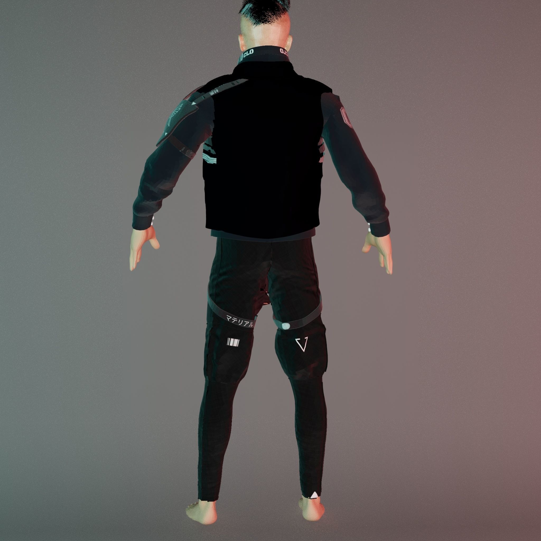 CYBORG Low-poly 3D model_15