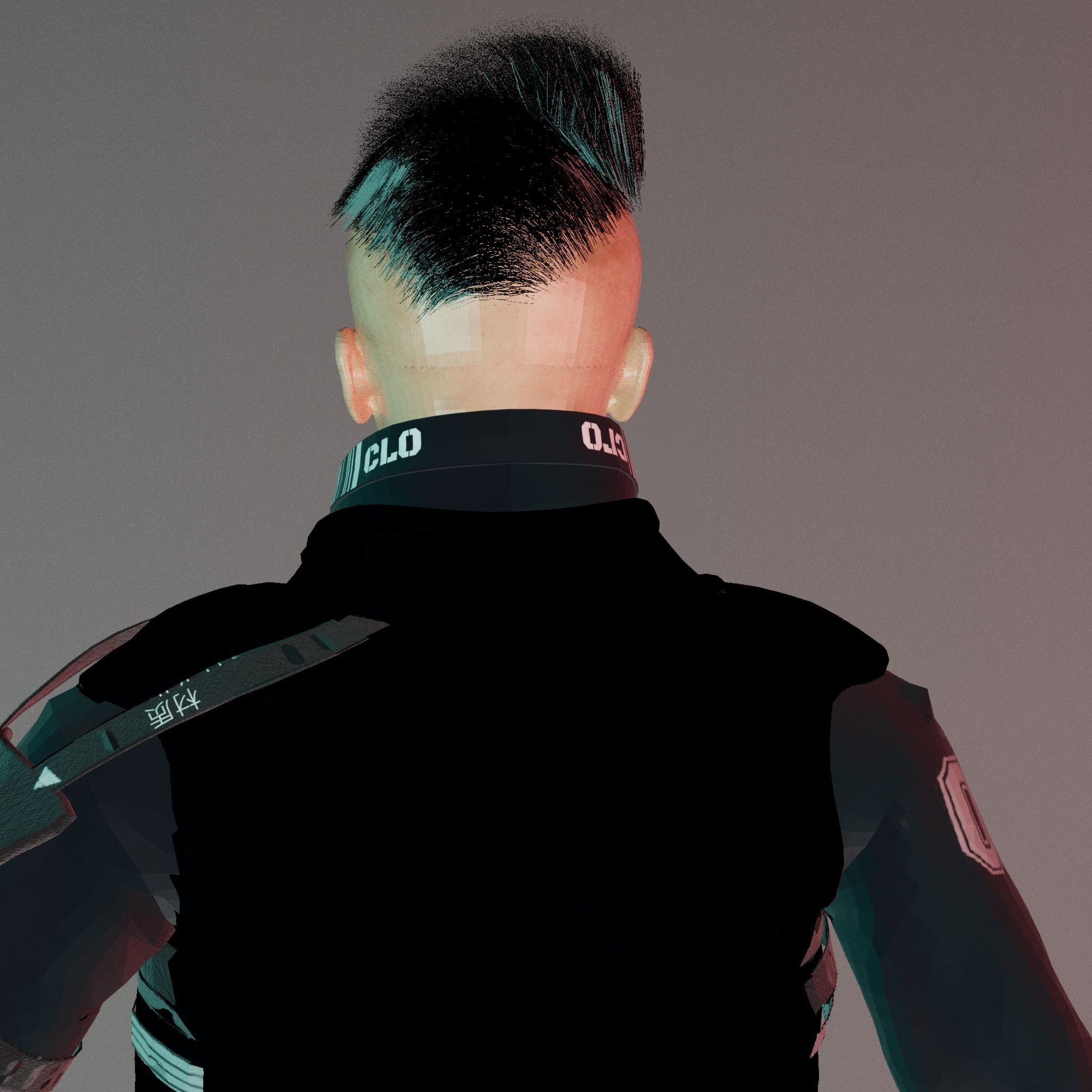 CYBORG Low-poly 3D model_14