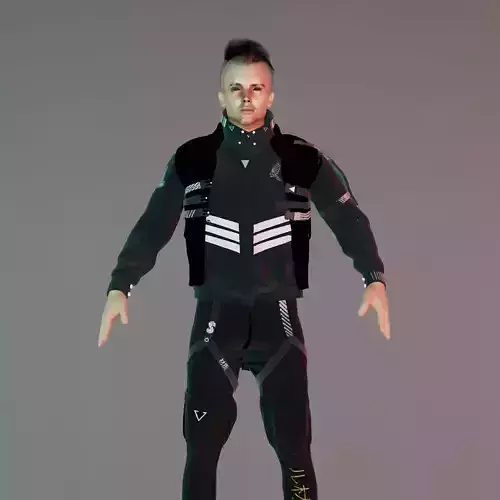 CYBORG Low-poly 3D model