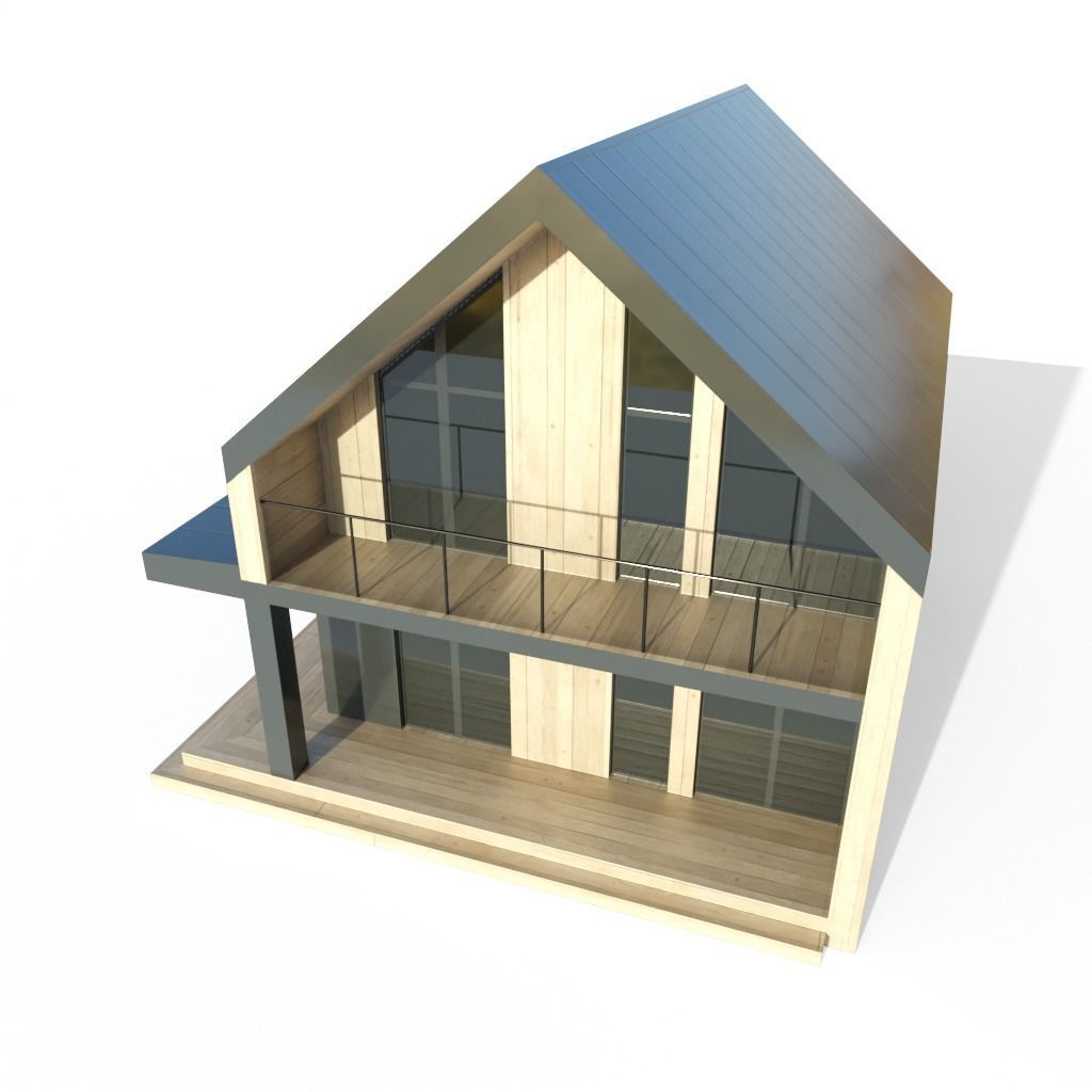 BarnHouse Low-poly 3D model_2