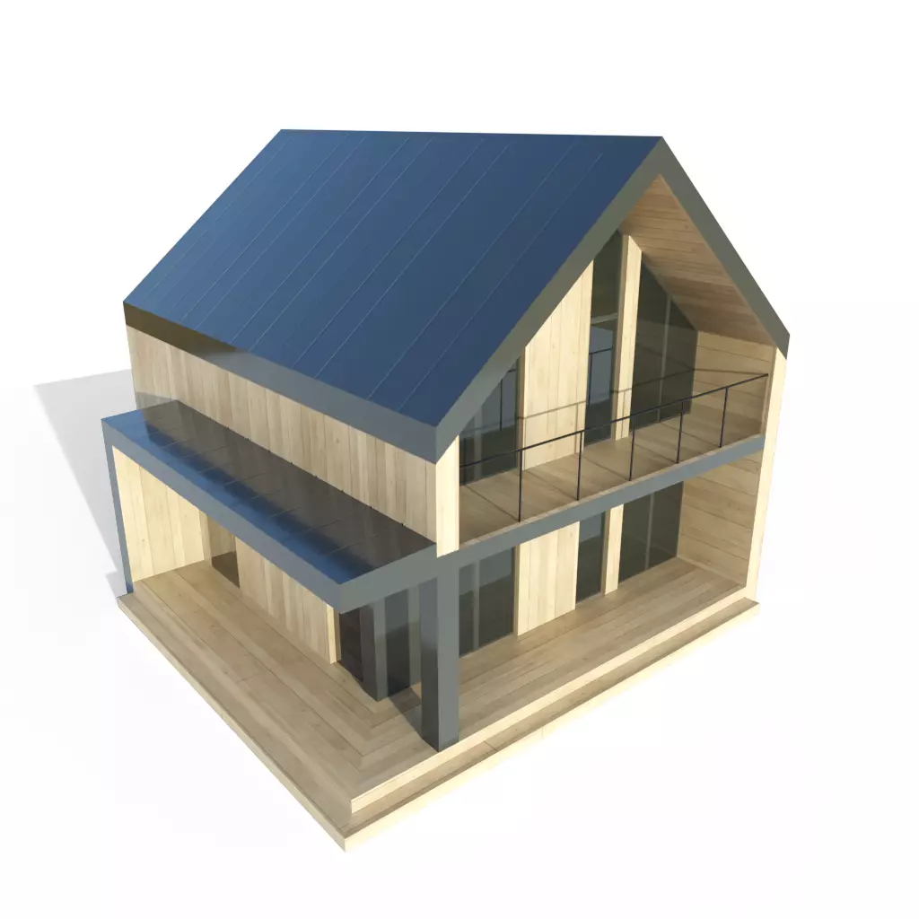 BarnHouse Low-poly 3D model_0