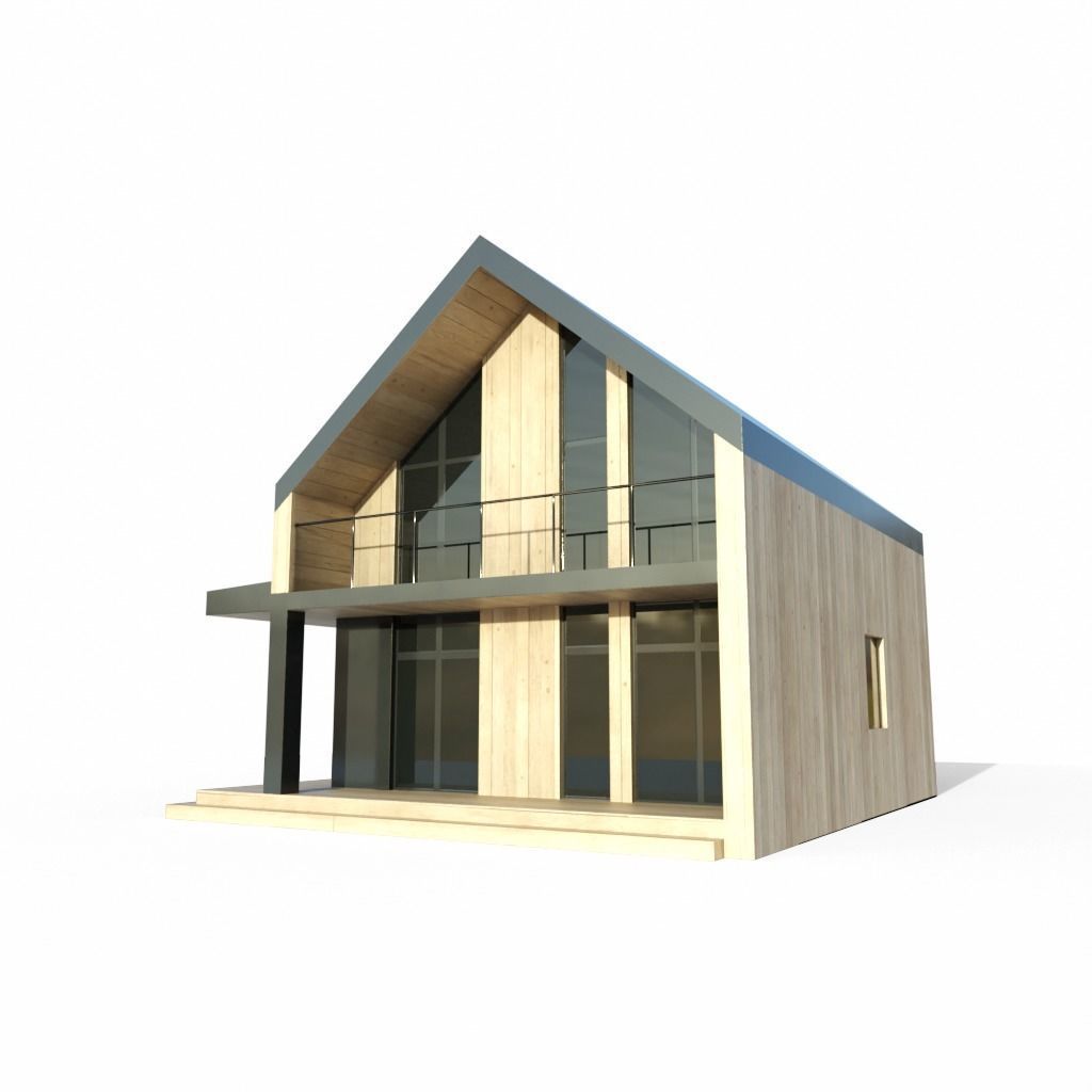 BarnHouse Low-poly 3D model_3