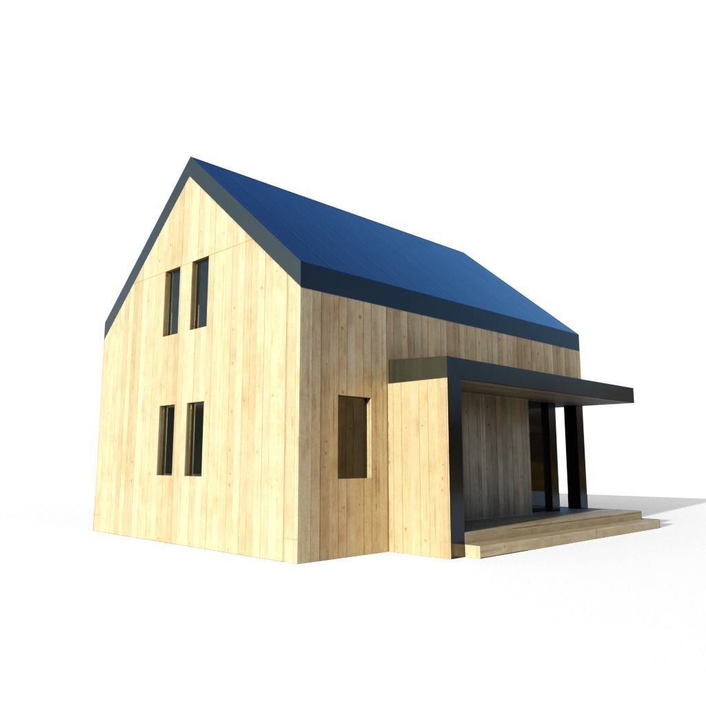 BarnHouse Low-poly 3D model_4