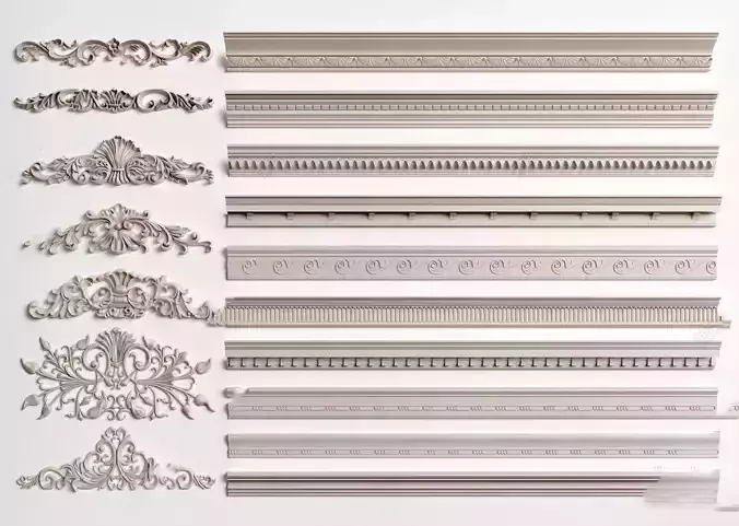 detail arch classical  2D 3D Free 3D model