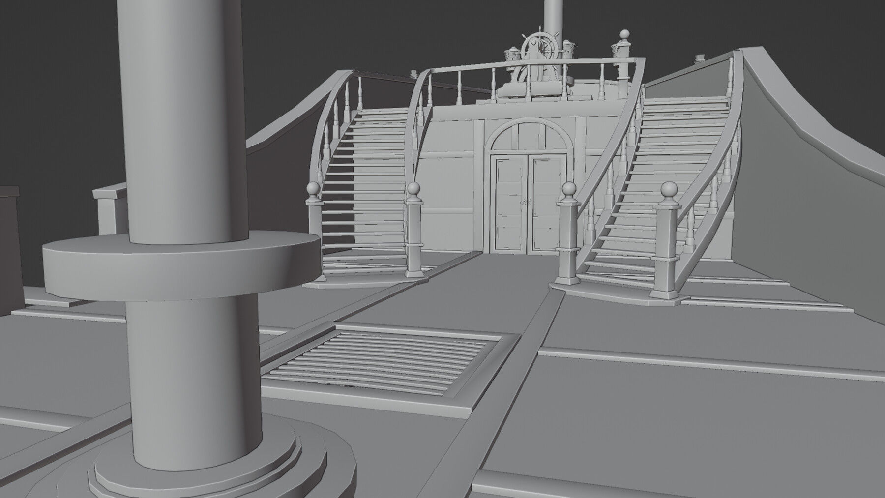 Pirate Ship with Interior - Props - Guns - Vol 2 Low-poly 3D model_10