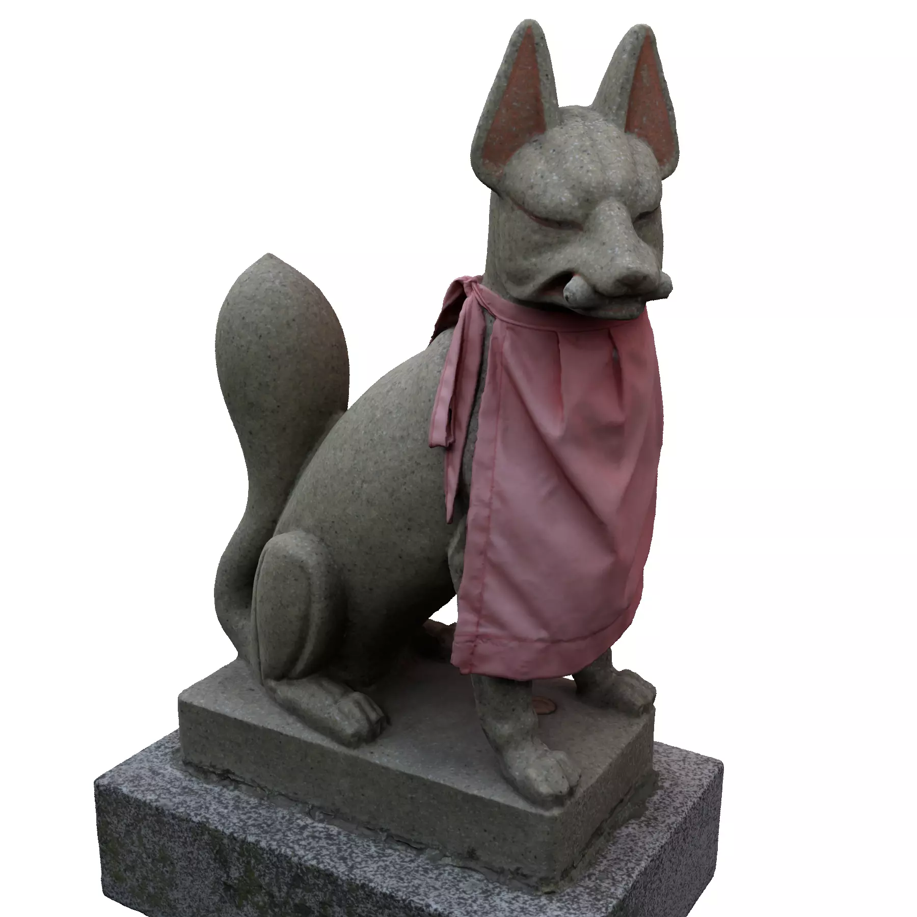 Fox statue in shrine 3D model_0
