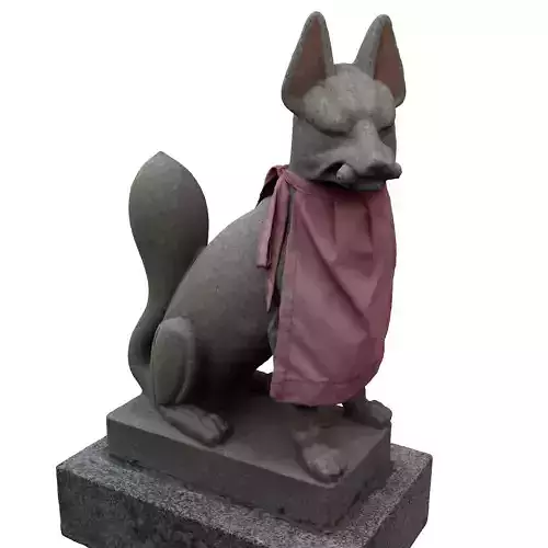 Fox statue in shrine