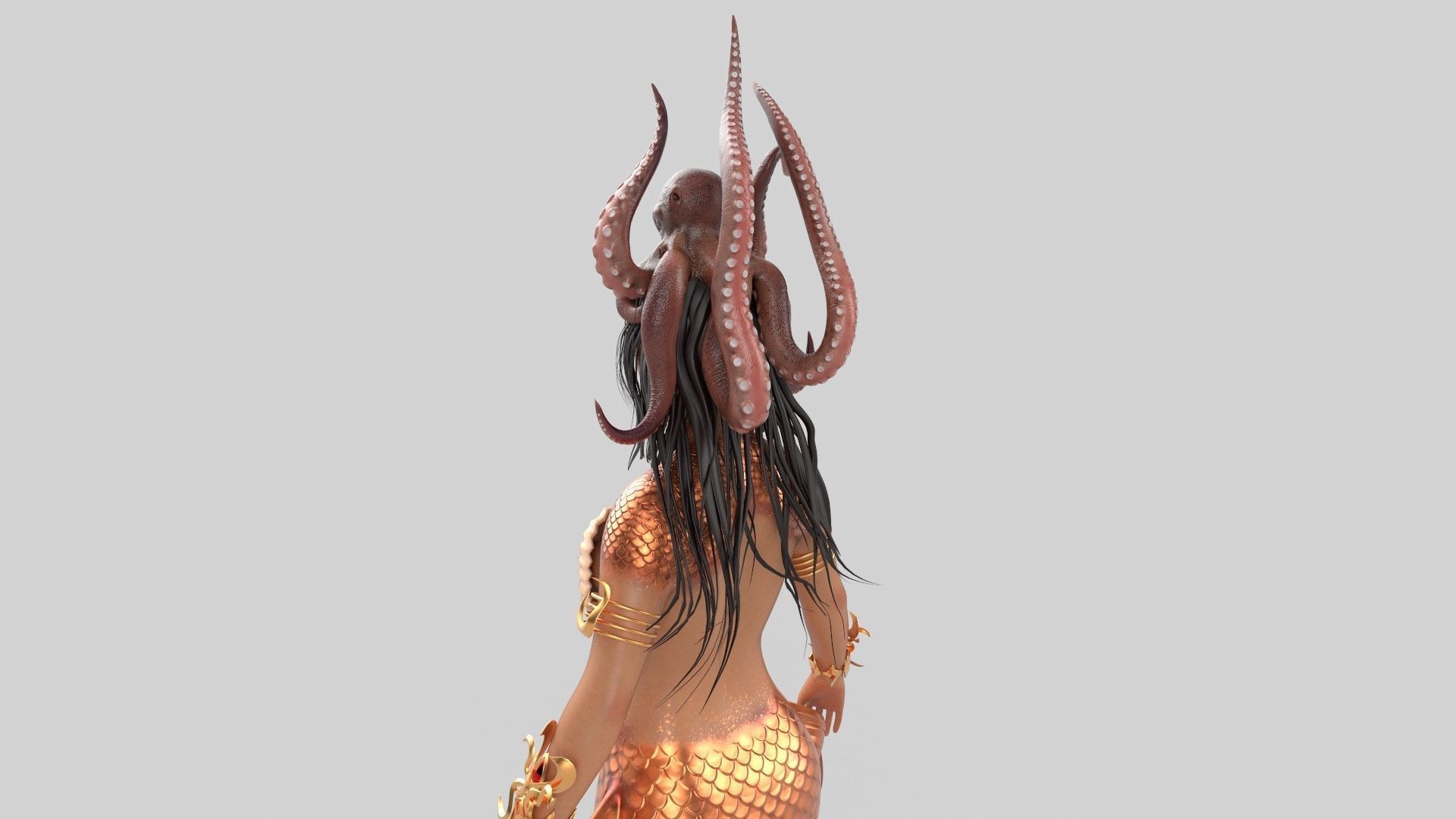 Octopus Mermaid 3D model_3