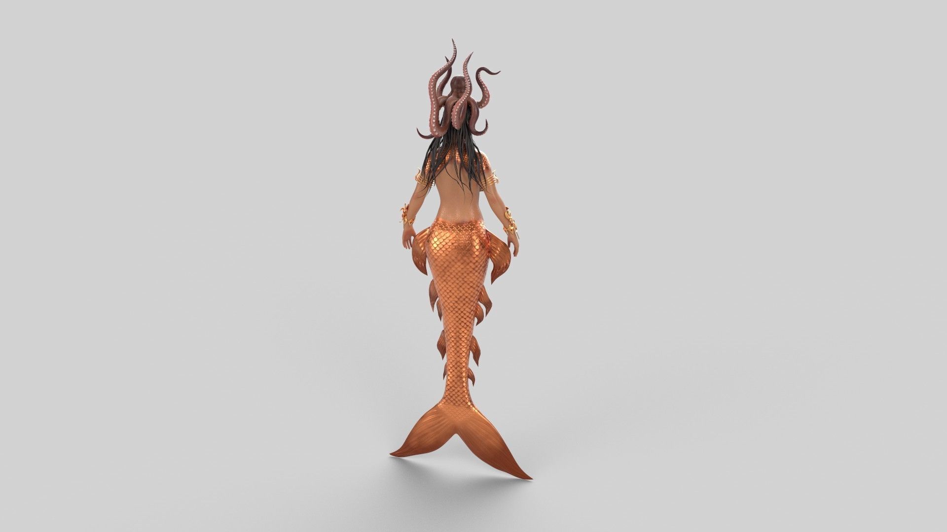 Octopus Mermaid 3D model_1