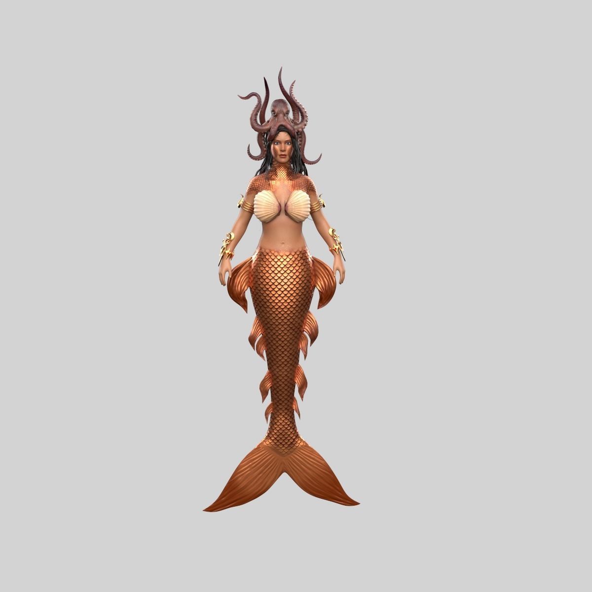 Octopus Mermaid 3D model_5