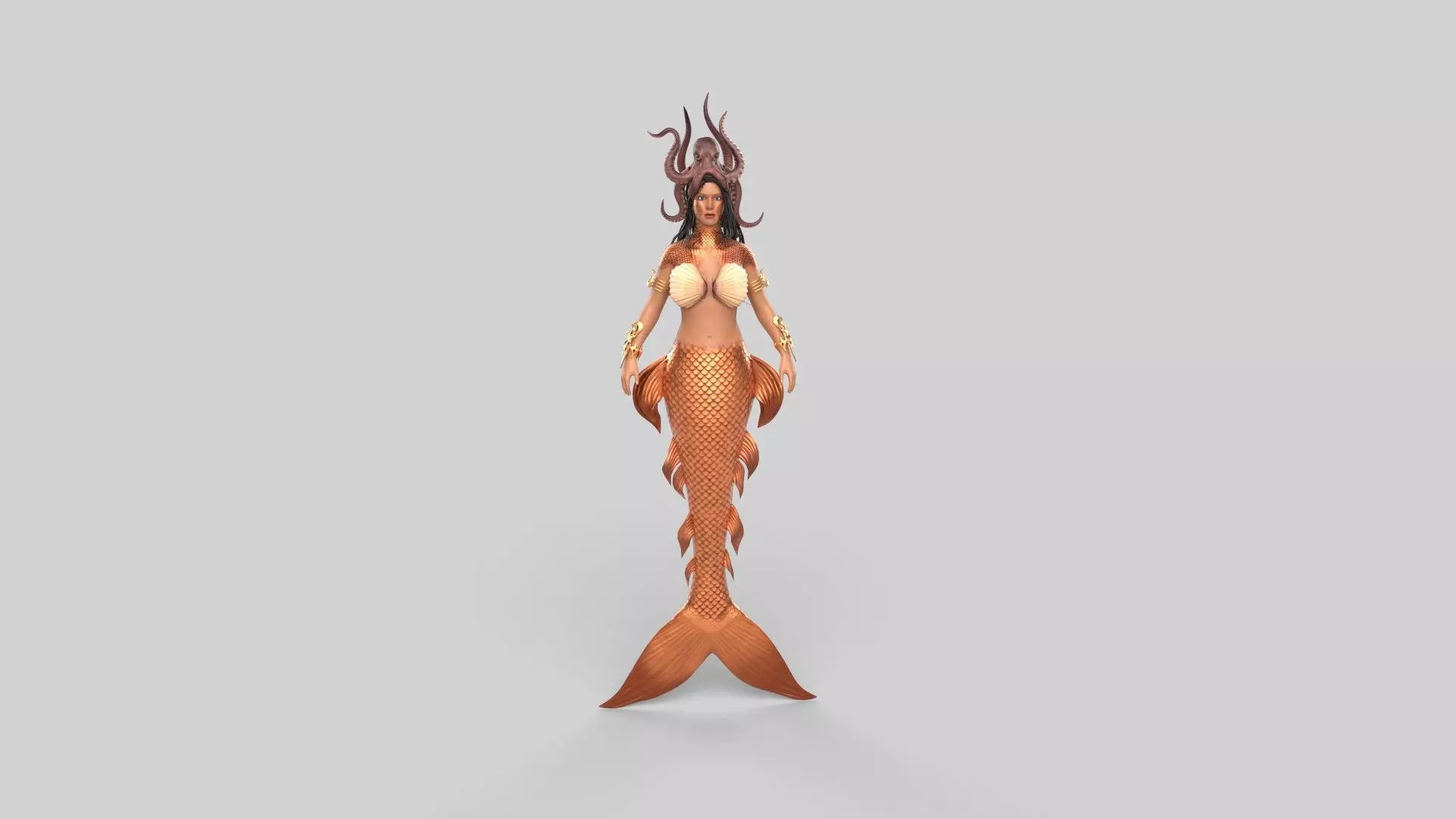 Octopus Mermaid 3D model_0