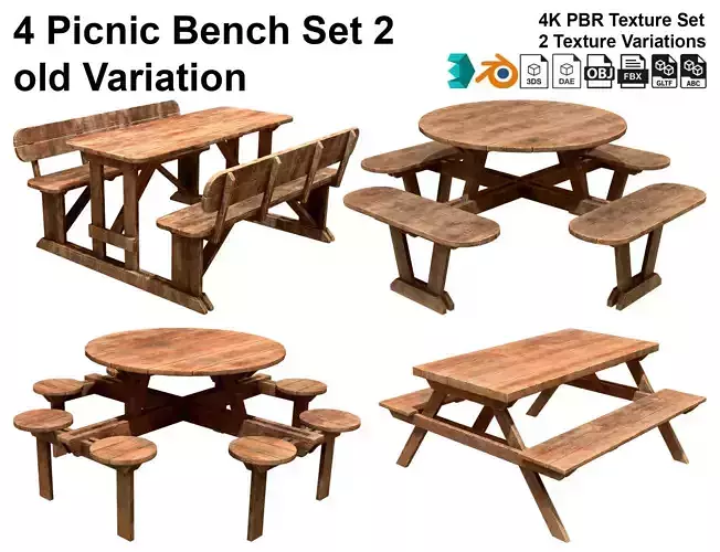 Picnic Bench Set 2-Old Version