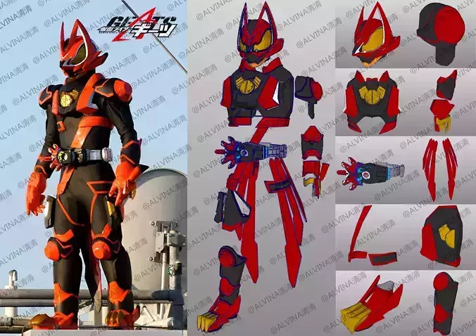 Kamen Rider Geats MK2 Armor - DIY Cosplay Pepakura Foam Template