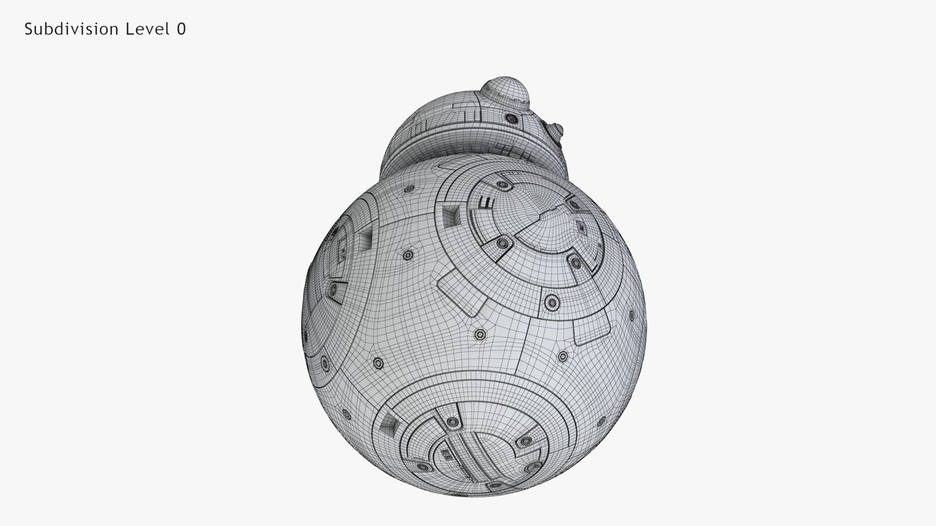 Dirty and New Star Wars BB-8 Droid  3D model_26