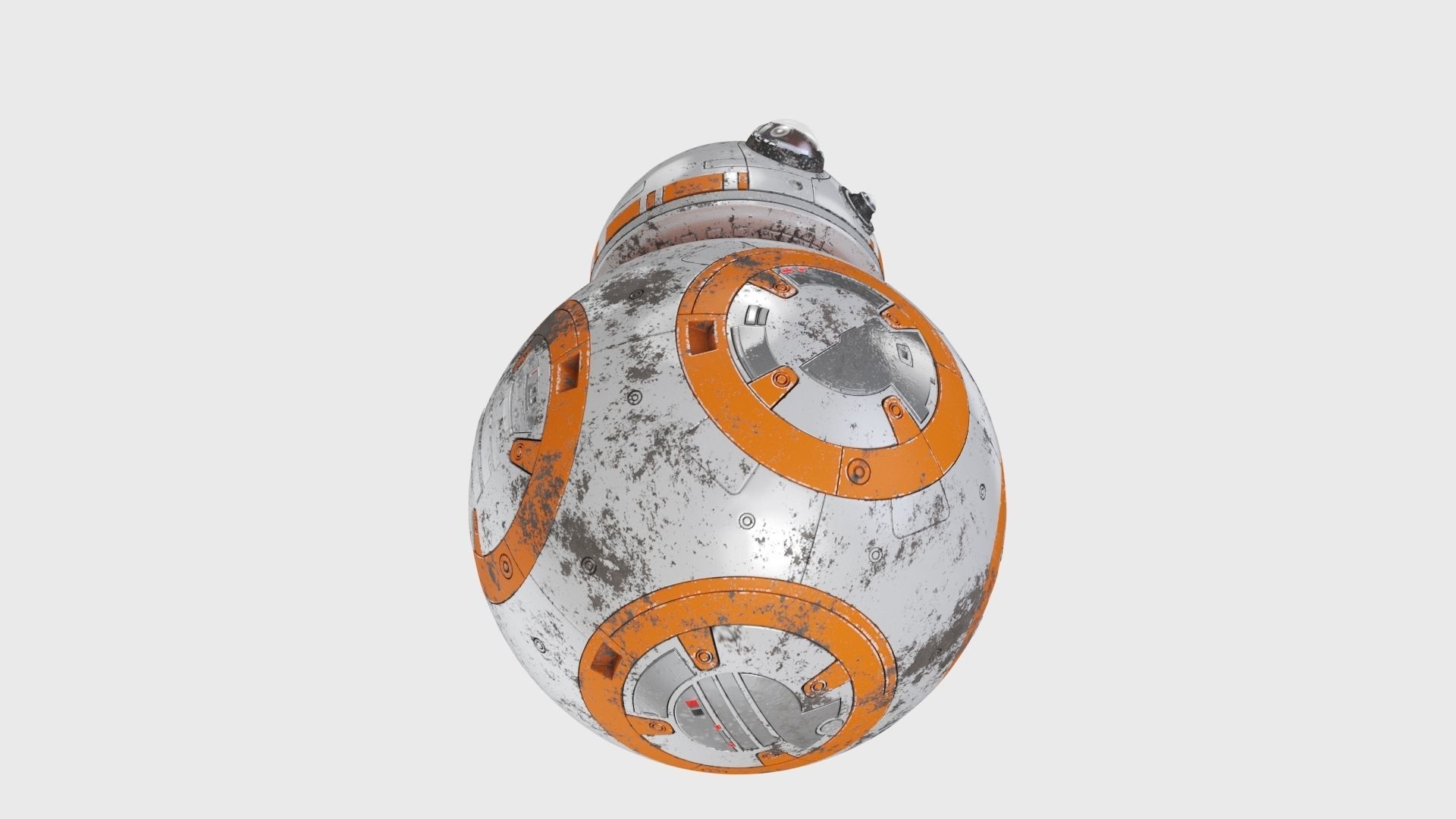 Dirty and New Star Wars BB-8 Droid  3D model_12